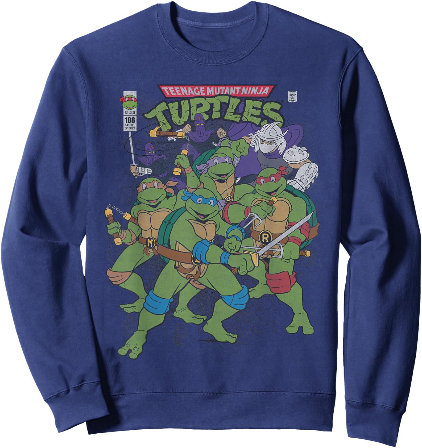 Retro TMNT Comic Cover Sweatshirt - Sweatshirt | Navy