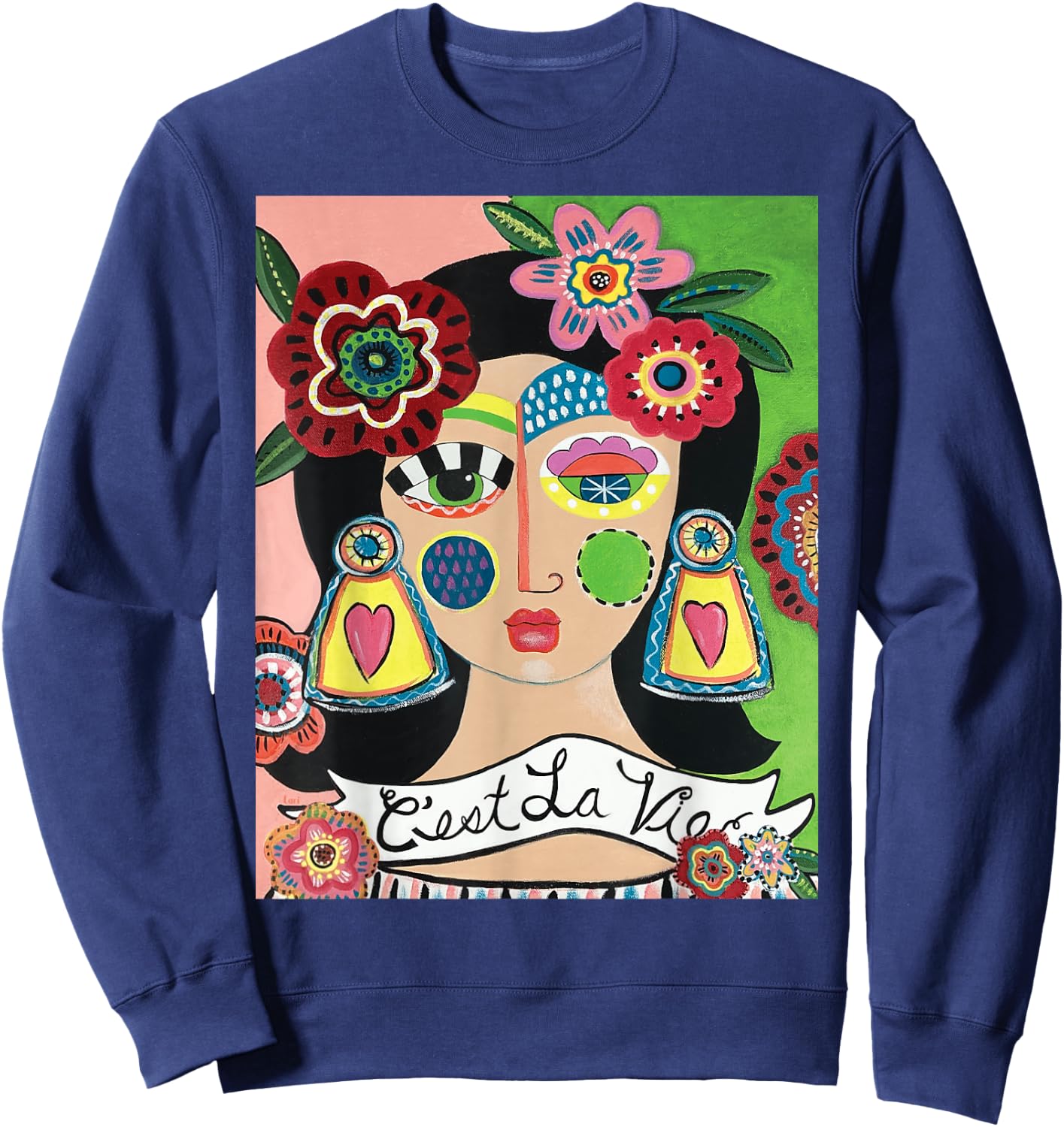 C'est La Vie Sweatshirt - Sweatshirt | Navy