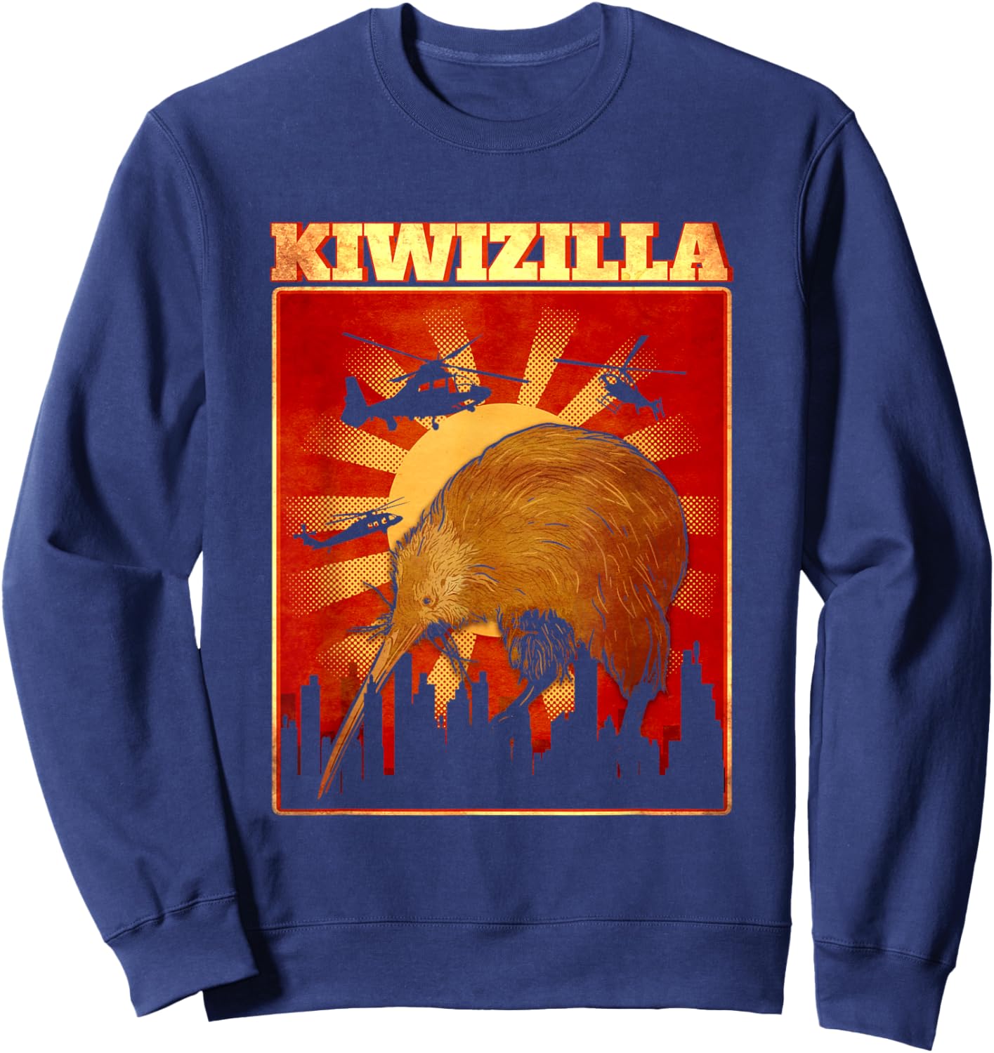 Kiwi Bird Bird Lover Kiwizilla Sweatshirt - Sweatshirt | Navy