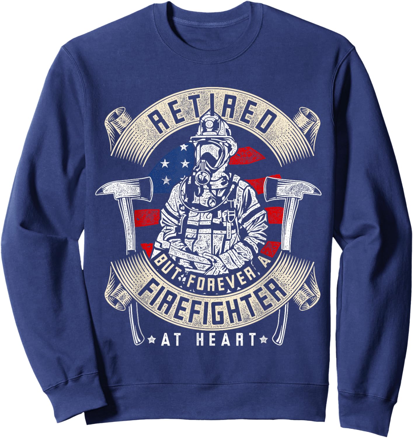 Retired Firefighter 911 Rescue Retirement Gift Firefighter Sweatshirt - Sweatshirt | Navy