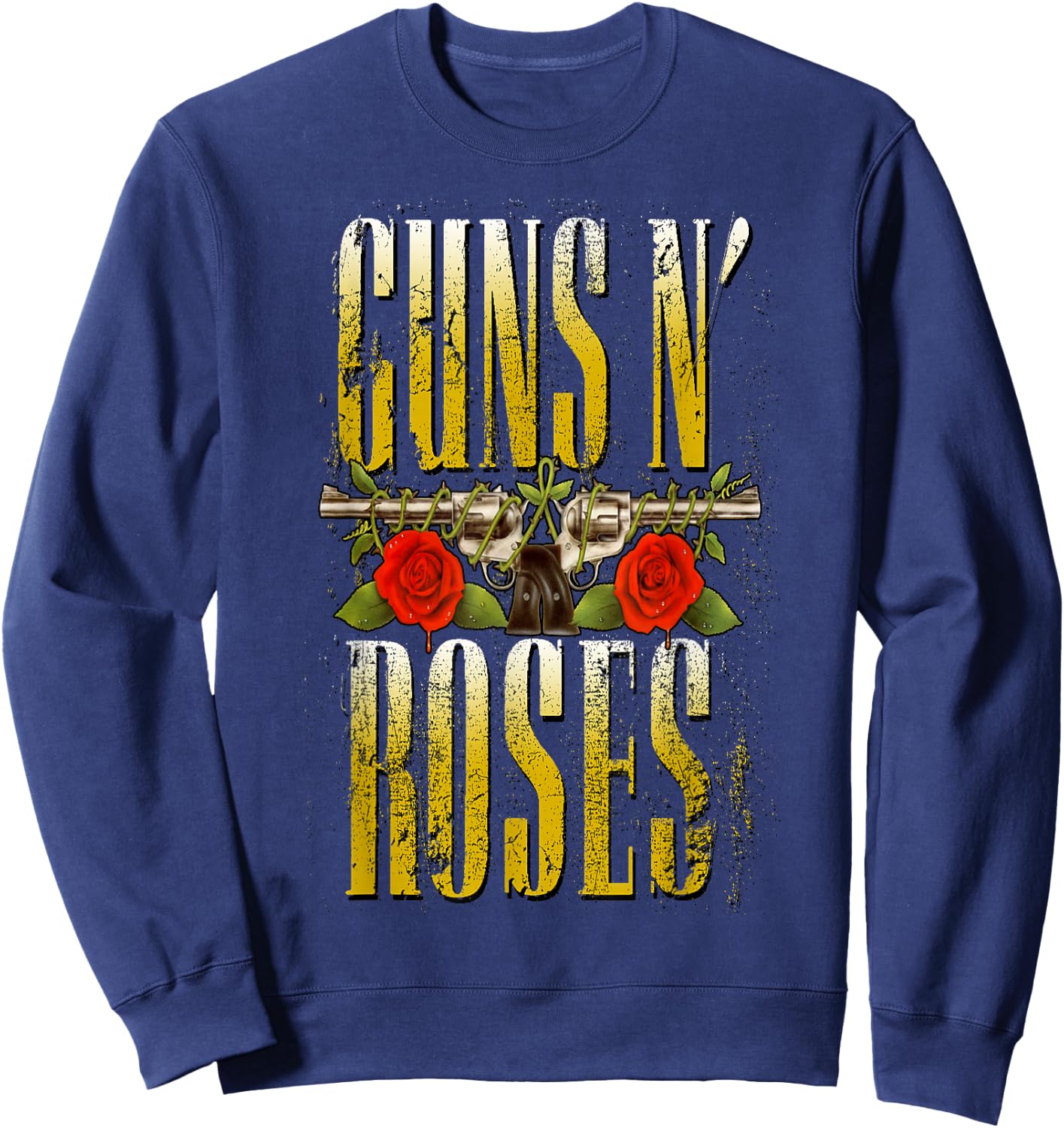 Guns N' Roses Official Big Guns Sweatshirt - Sweatshirt | Navy