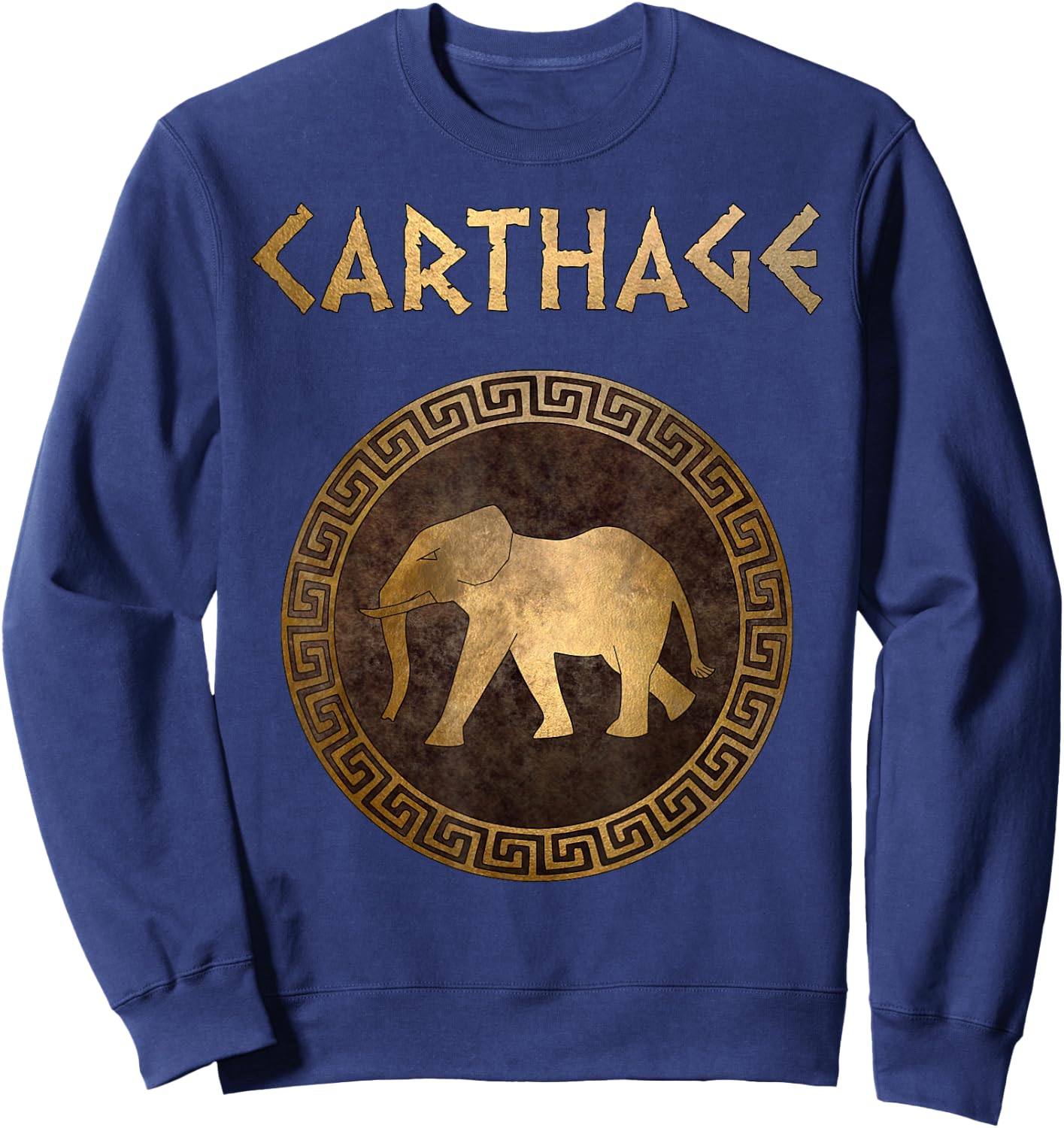 Ancient Carthage Hannibal War Elephant Sweatshirt - Sweatshirt | Navy