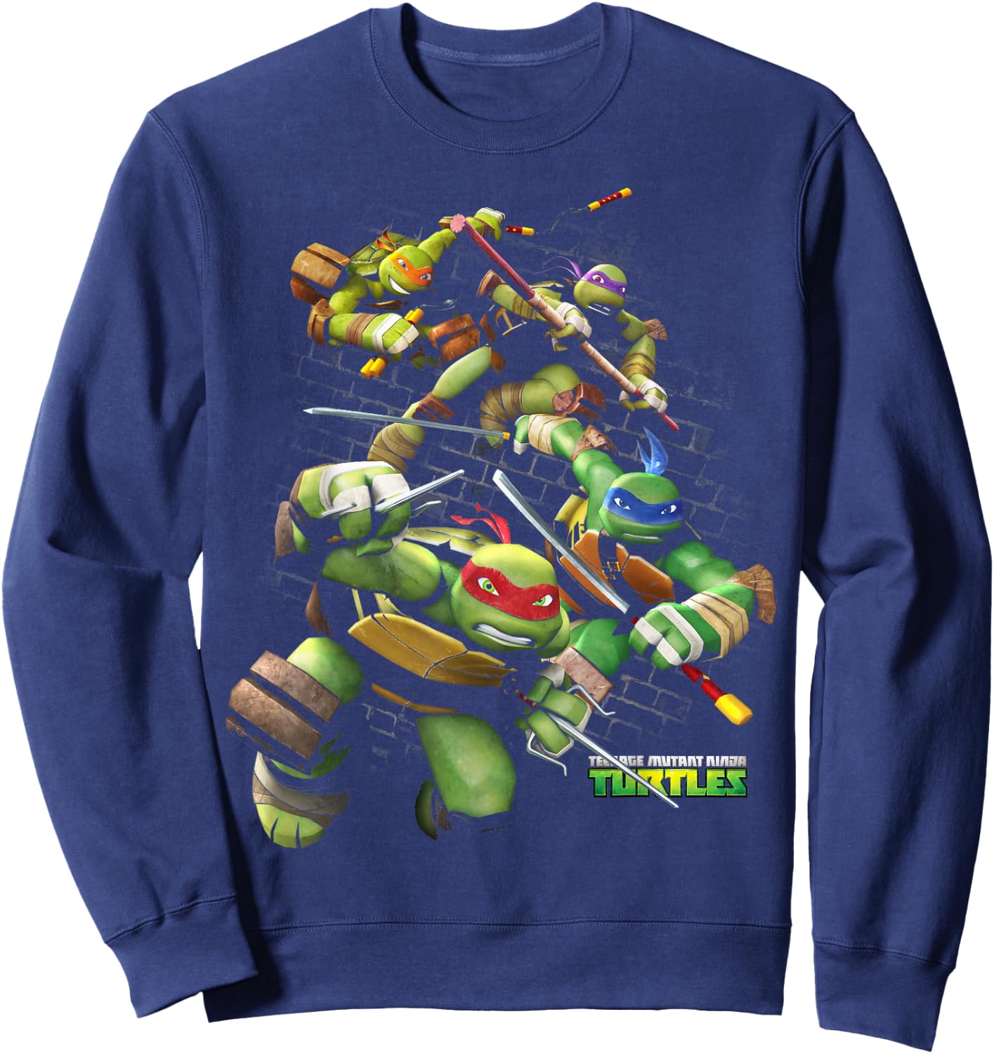 Teenage Mutant Ninja Turtles Action Through Bricks Sweatshirt - Sweatshirt | Navy