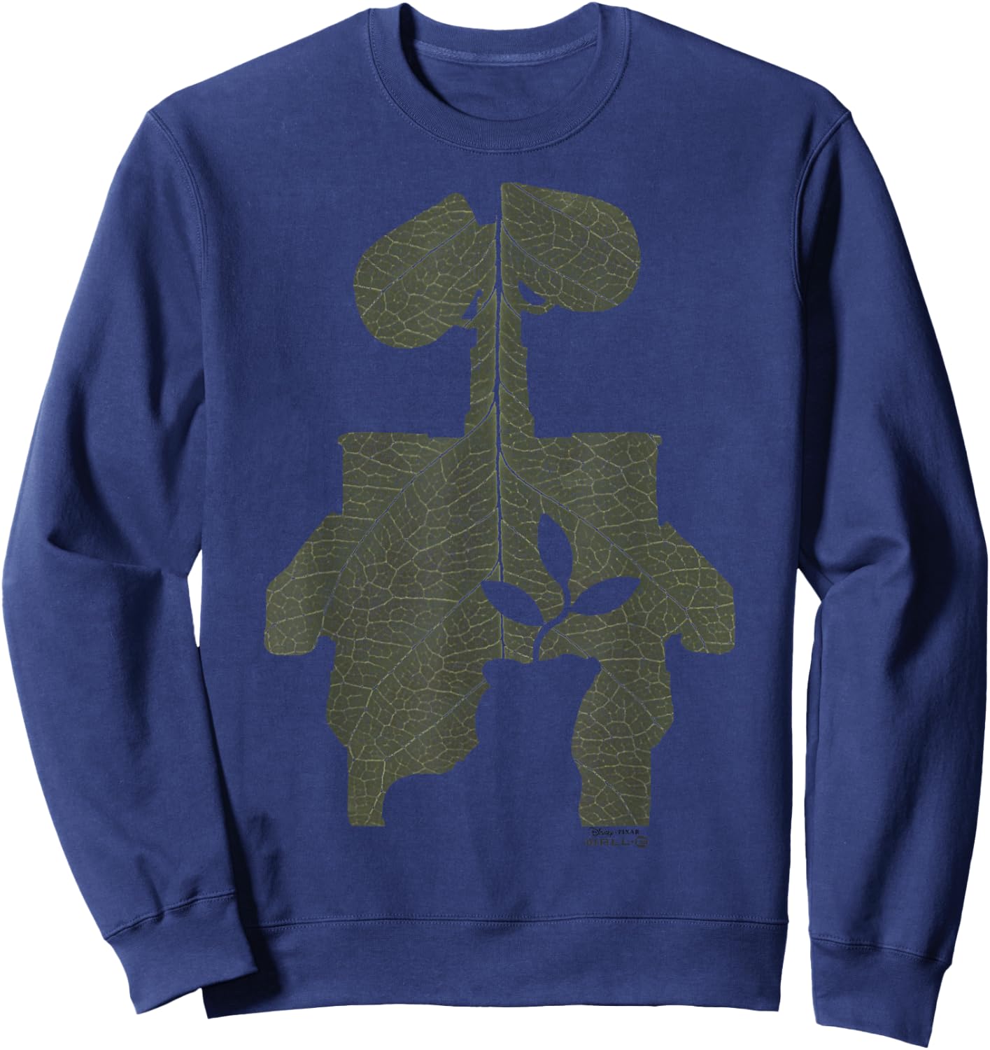 Disney Pixar Wall-E Leaf Silhouette Portrait Sweatshirt - Sweatshirt | Navy