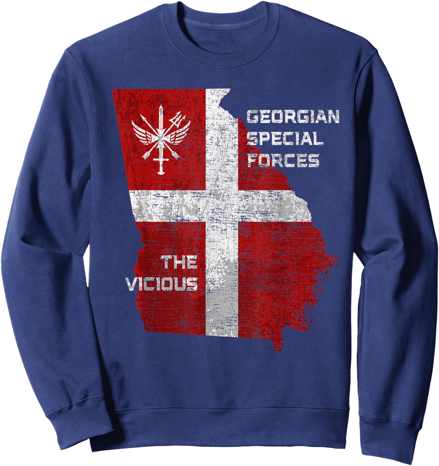 Georgian Army Special Force Georgia Defense Forces Patriot Sweatshirt - Sweatshirt | Navy