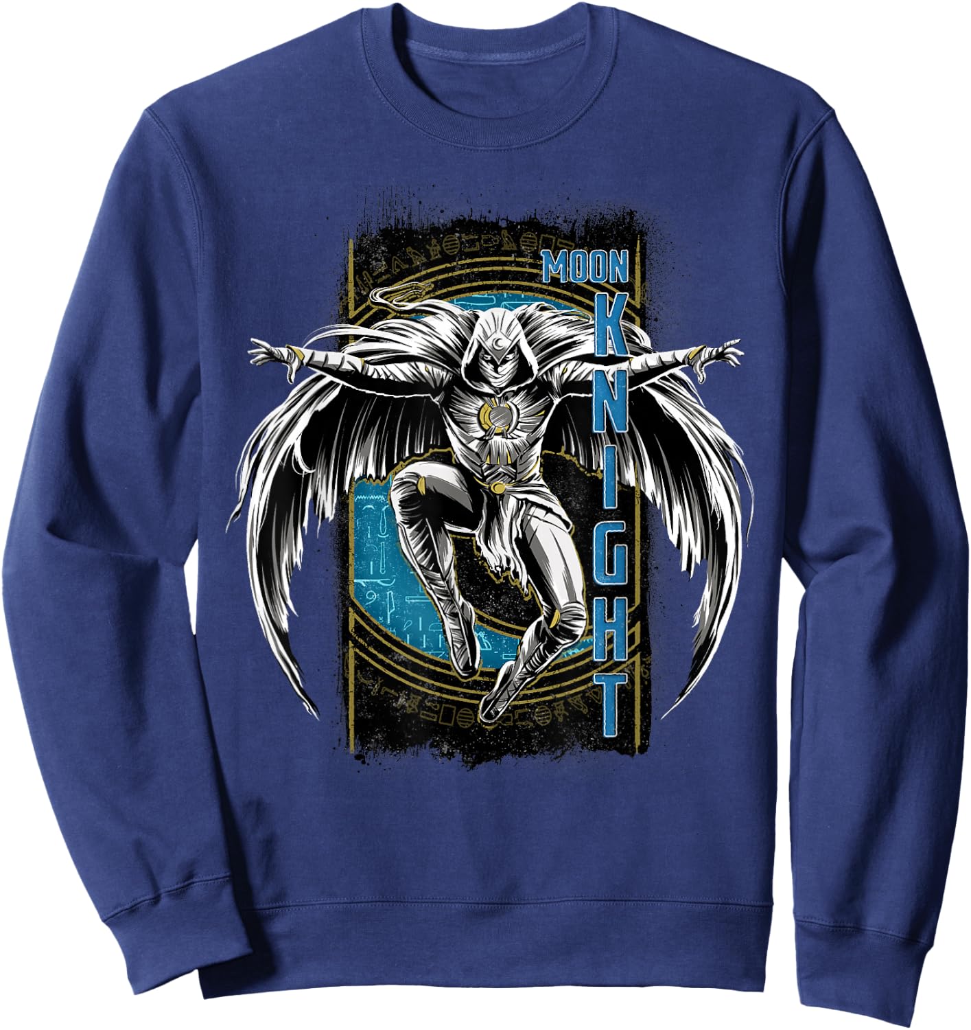 Marvel Moon Knight Egyptian Hieroglyphs Jump Sweatshirt - Sweatshirt | Navy