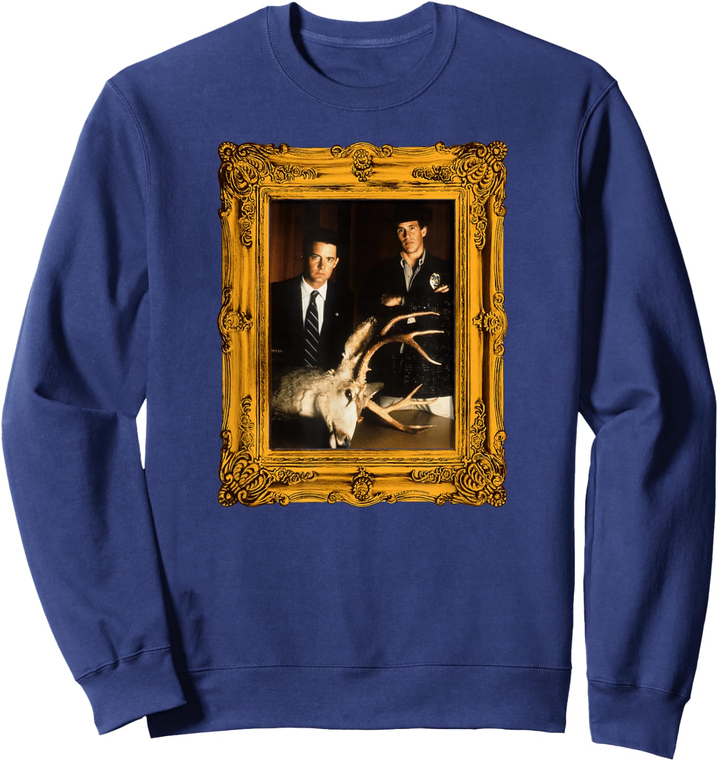 Twin Peaks Agent Cooper Sheriff Truman Photo Graphic Sweatshirt - Sweatshirt | Navy