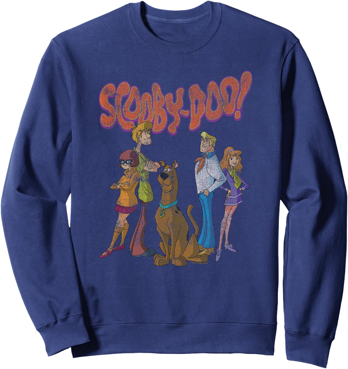 Scooby-Doo Vintage Group Poster Small Sweatshirt - Sweatshirt | Navy