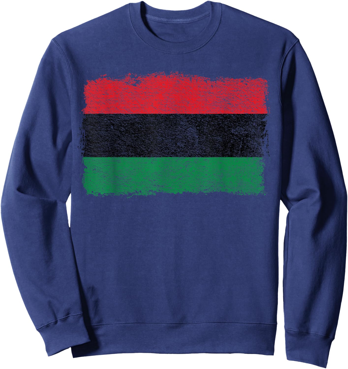 PAN African Flag Black Liberation Banner Black Pride Sweatshirt - Sweatshirt | Navy