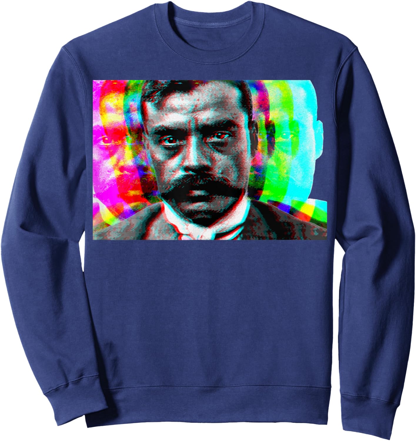 Emiliano Zapata Mexican Flag La Revolucion Mexicana 3D Sweatshirt - Sweatshirt | Navy