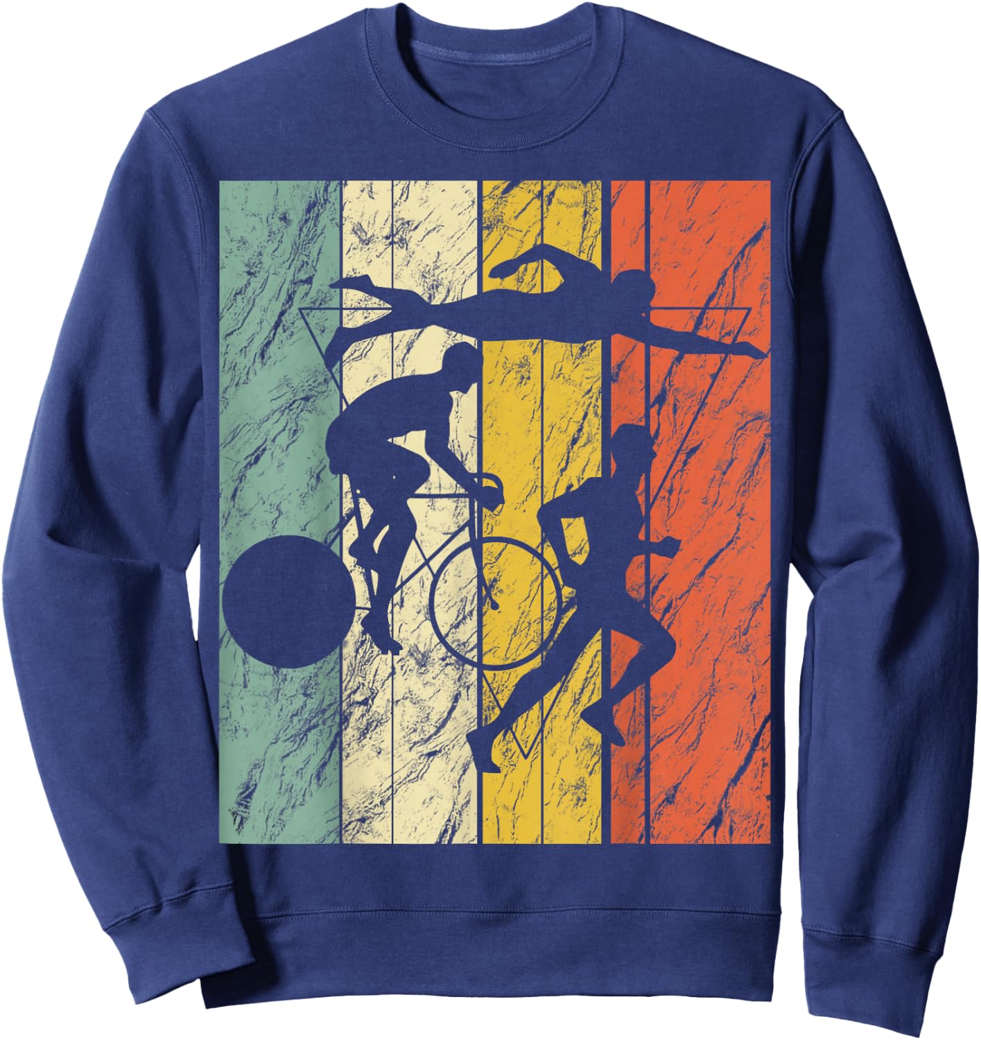 Swim Bike Run Triathlon Gear Sweatshirt - Sweatshirt | Navy