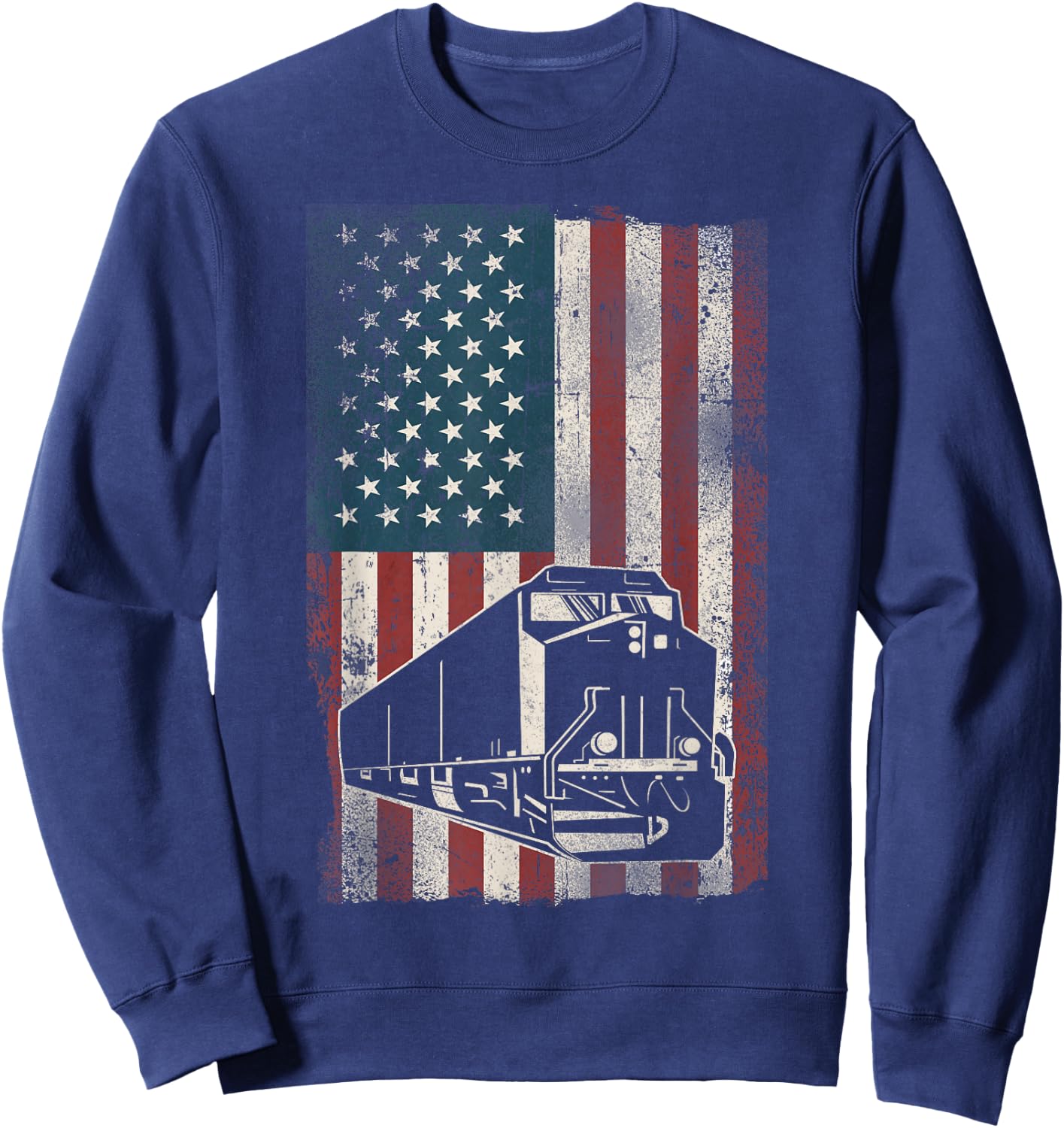 Freight Diesel Train Driver Trainspotting Locomotive Sweatshirt - Sweatshirt | Navy