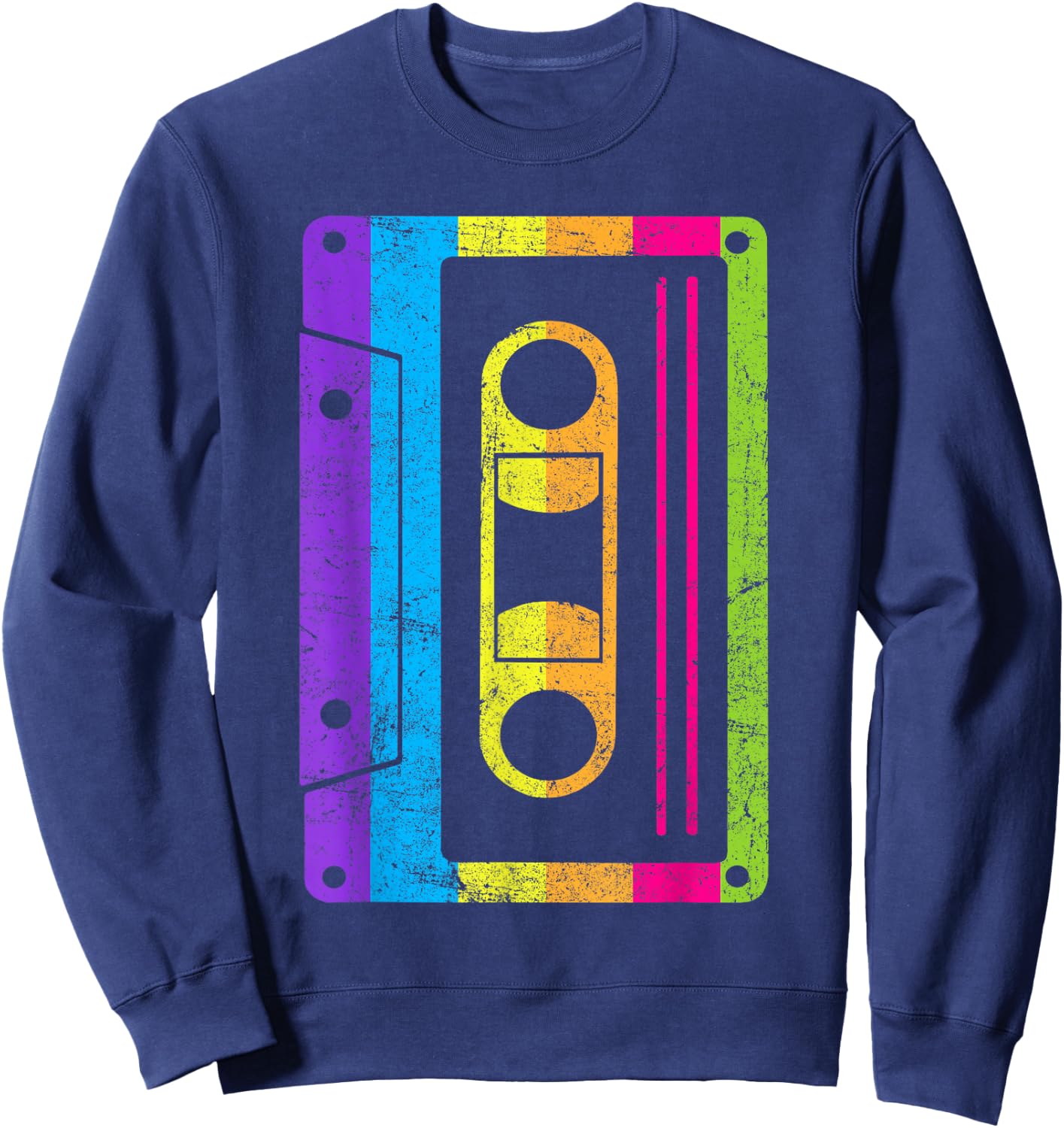 Cassette Tape Shirt For 80s 90s Lovers Vintage Retro Costume Sweatshirt - Sweatshirt | Navy