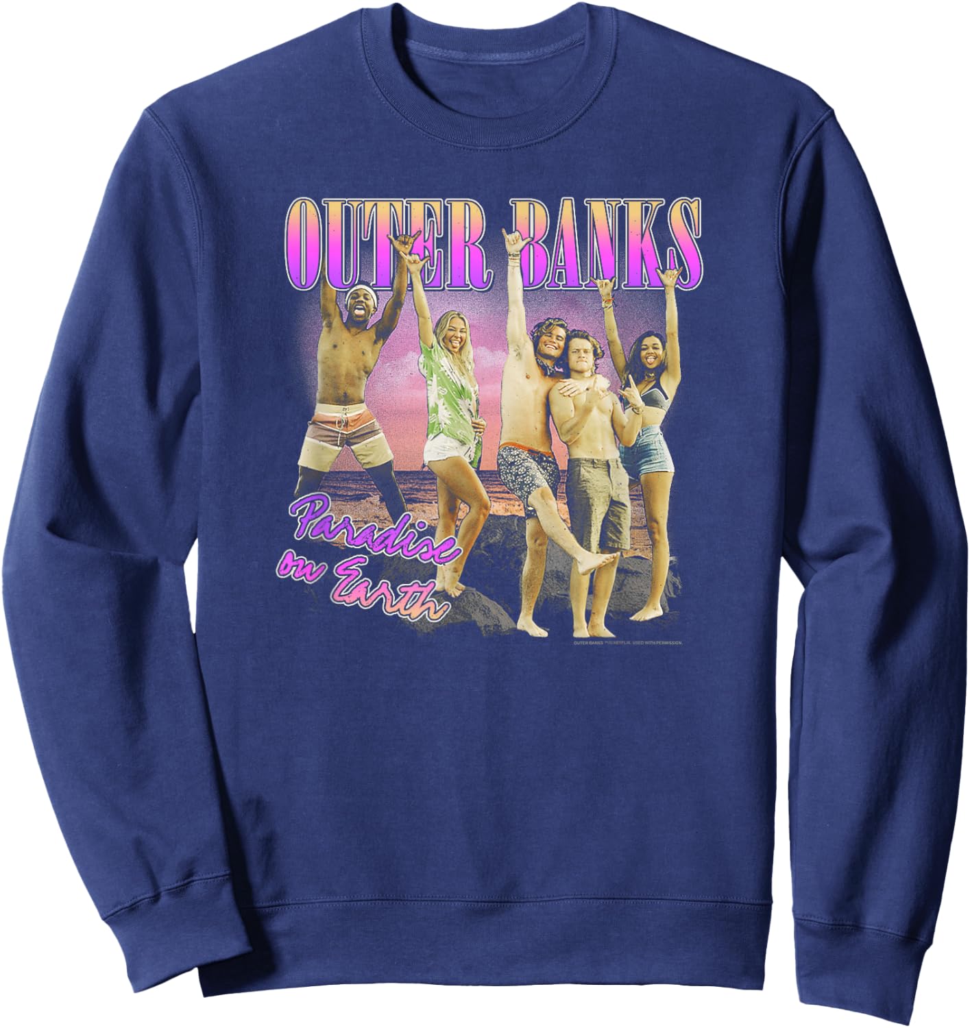 Outer Banks Group Shot Paradise On Earth Sweatshirt - Sweatshirt | Navy