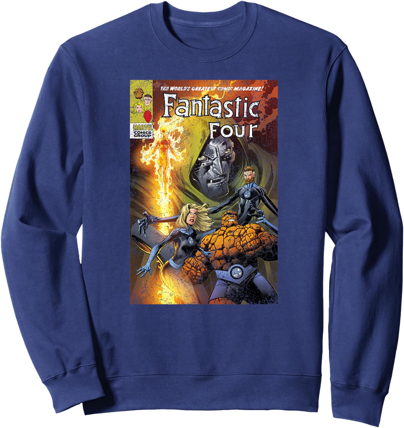 Marvel Fantastic Four Comic Cover Midtown Variant Sweatshirt - Sweatshirt | Navy
