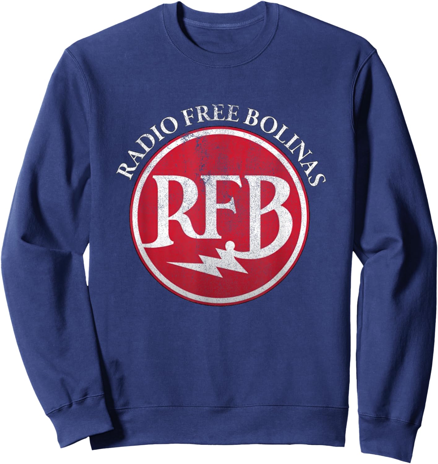 Radio Free Bolinas Vintage Marin County Sweatshirt - Sweatshirt | Navy