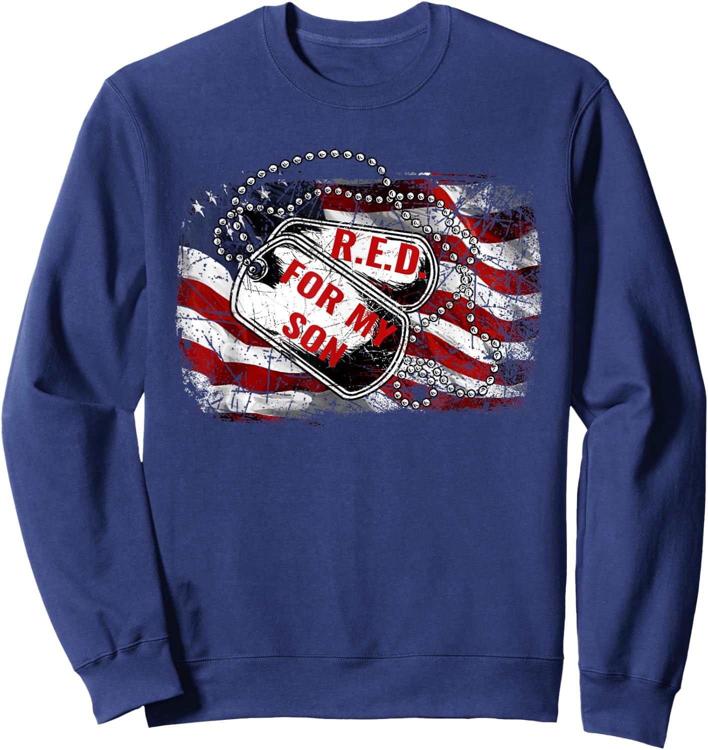 R.E.D. Friday For My Son Military Deployed Soldier Sweatshirt - Sweatshirt | Navy