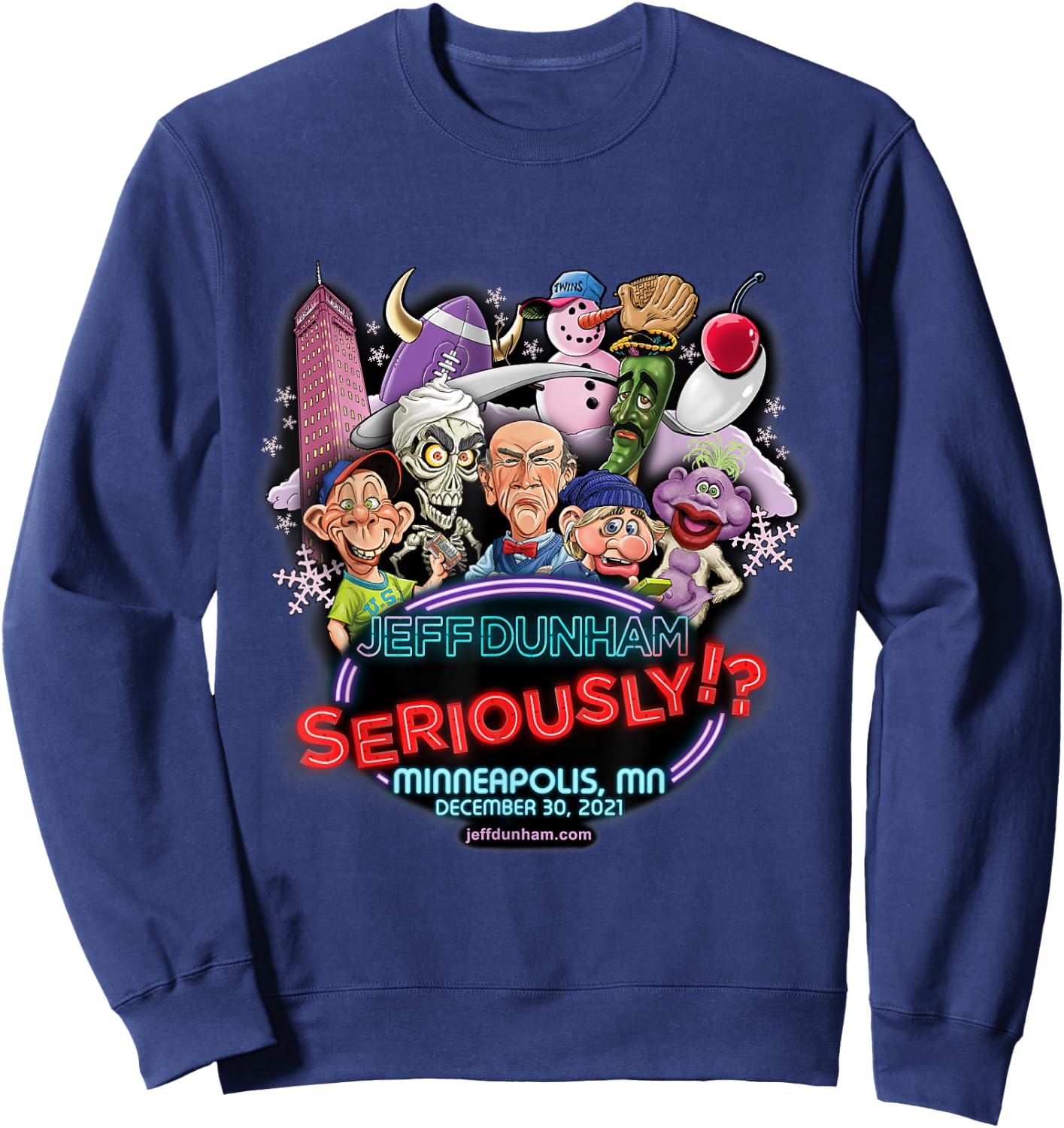 Jeff Dunham Minneapolis, MN Sweatshirt - Sweatshirt | Navy