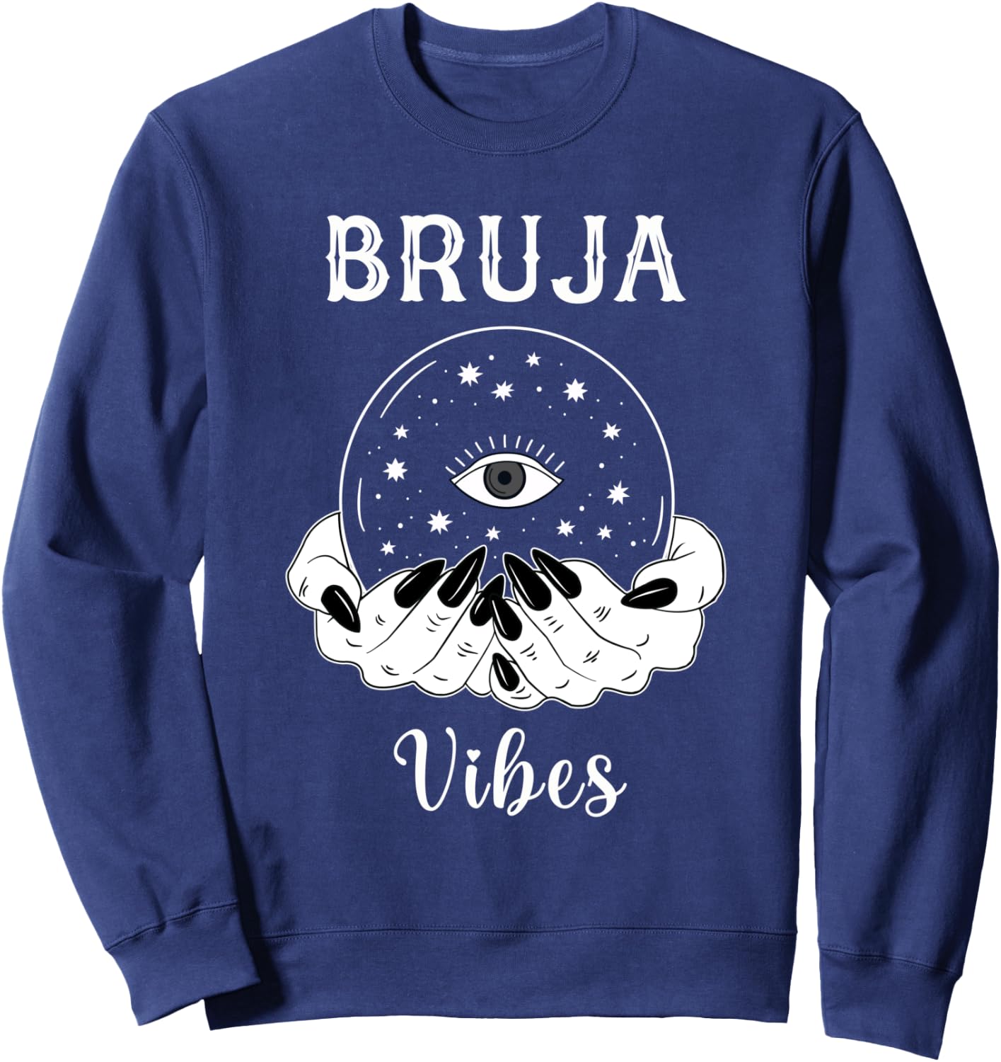 Bruja Vibes Mexican Dia de Muertos Halloween Bruja Sweatshirt - Sweatshirt | Navy