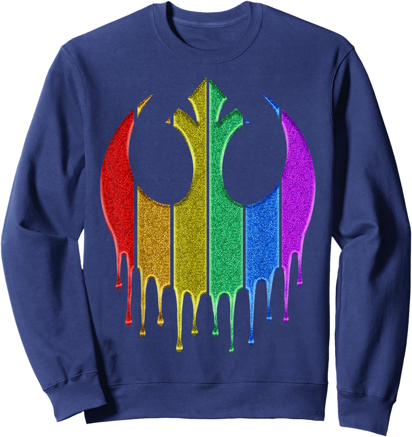 Star Wars Rebel Rainbow Glitter Logo Sweatshirt - Sweatshirt | Navy