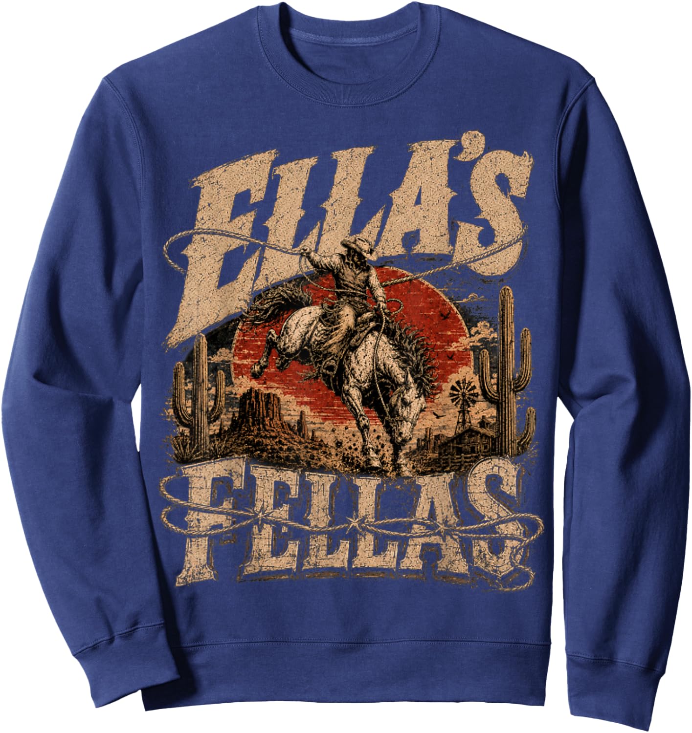 Vintage Ella's Name Pride Classic Gifts Women Kids Sweatshirt - Sweatshirt | Navy