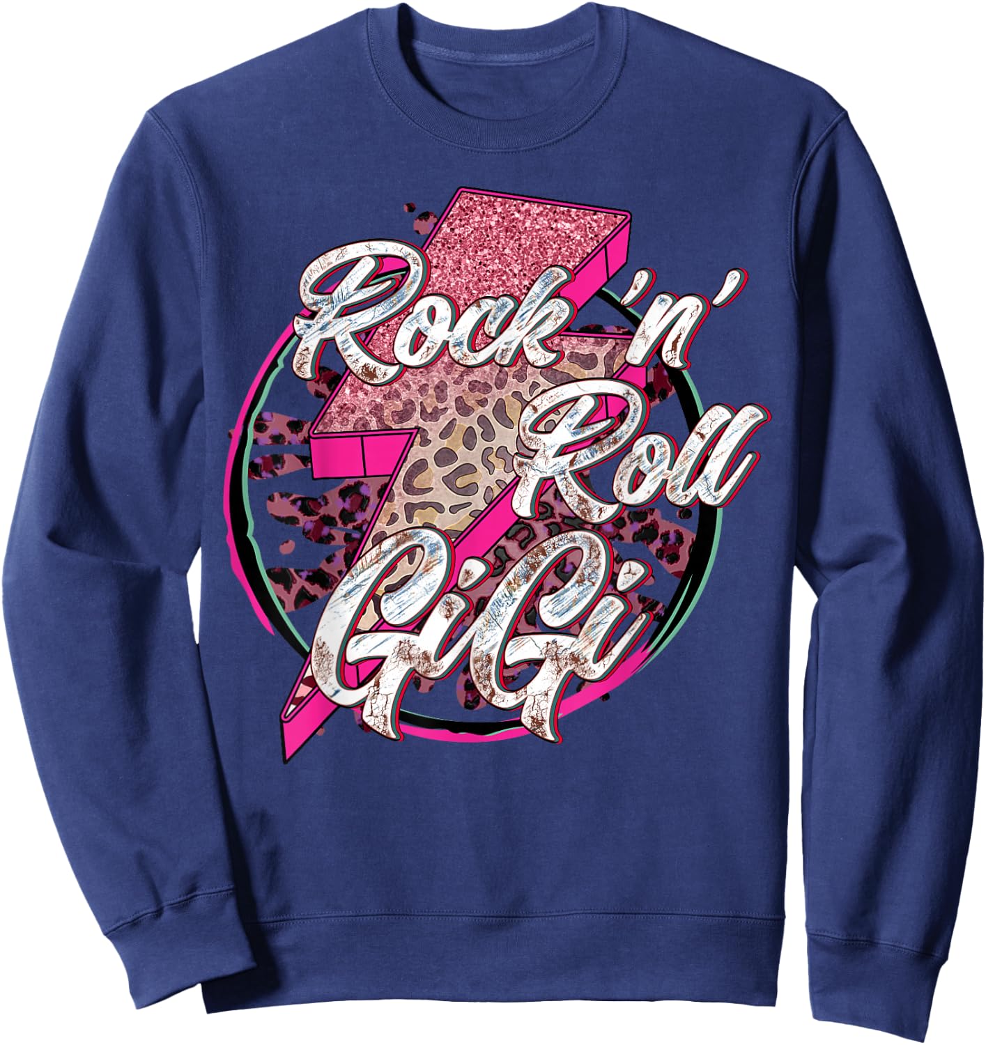 Rock’N’ Roll Gigi Mother Day Funny Mama Gift Sweatshirt - Sweatshirt | Navy