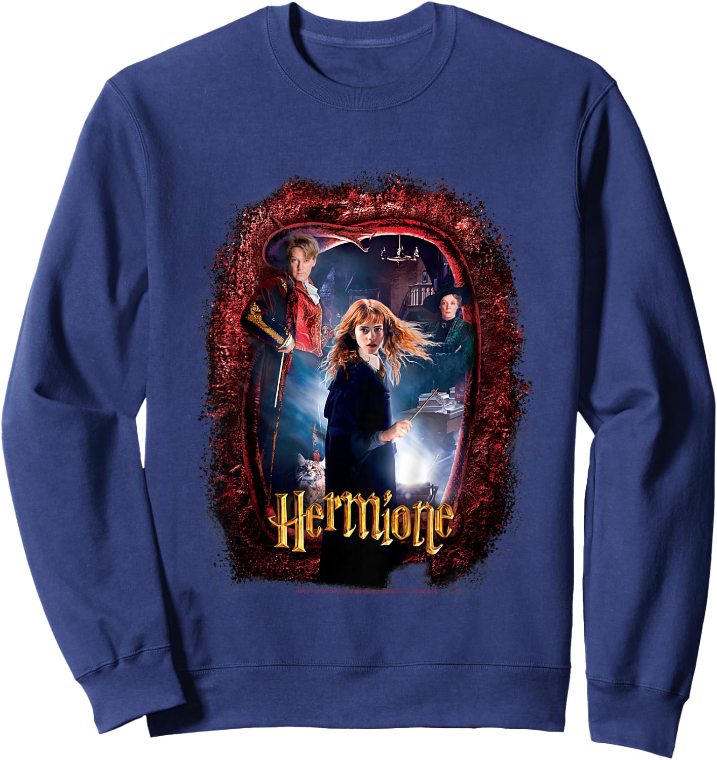 Kids Harry Potter and The Chamber of Secrets Hermione Portrait Sweatshirt - Sweatshirt | Navy