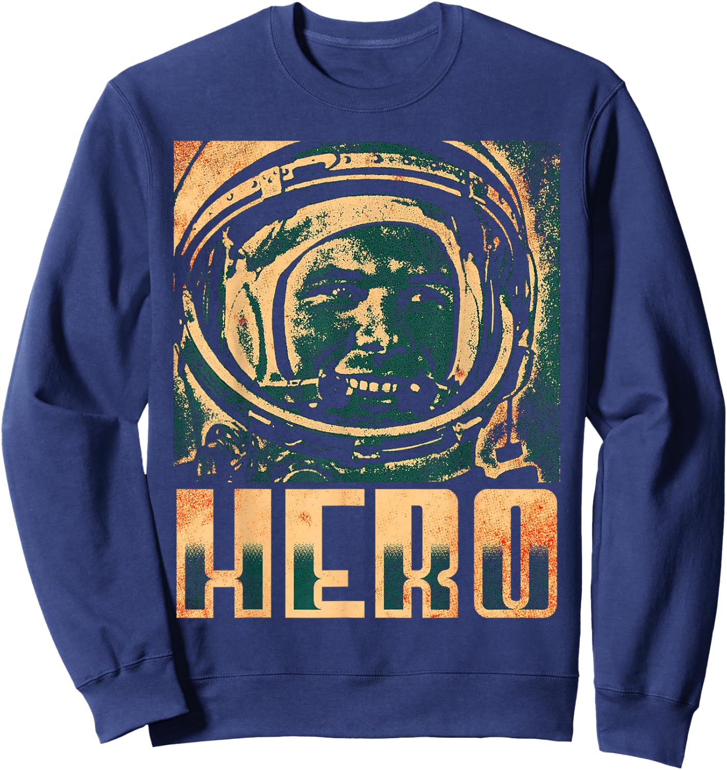Yuri Gagarin Cosmonaut Astronaut First Space Soviet Union Sweatshirt - Sweatshirt | Navy