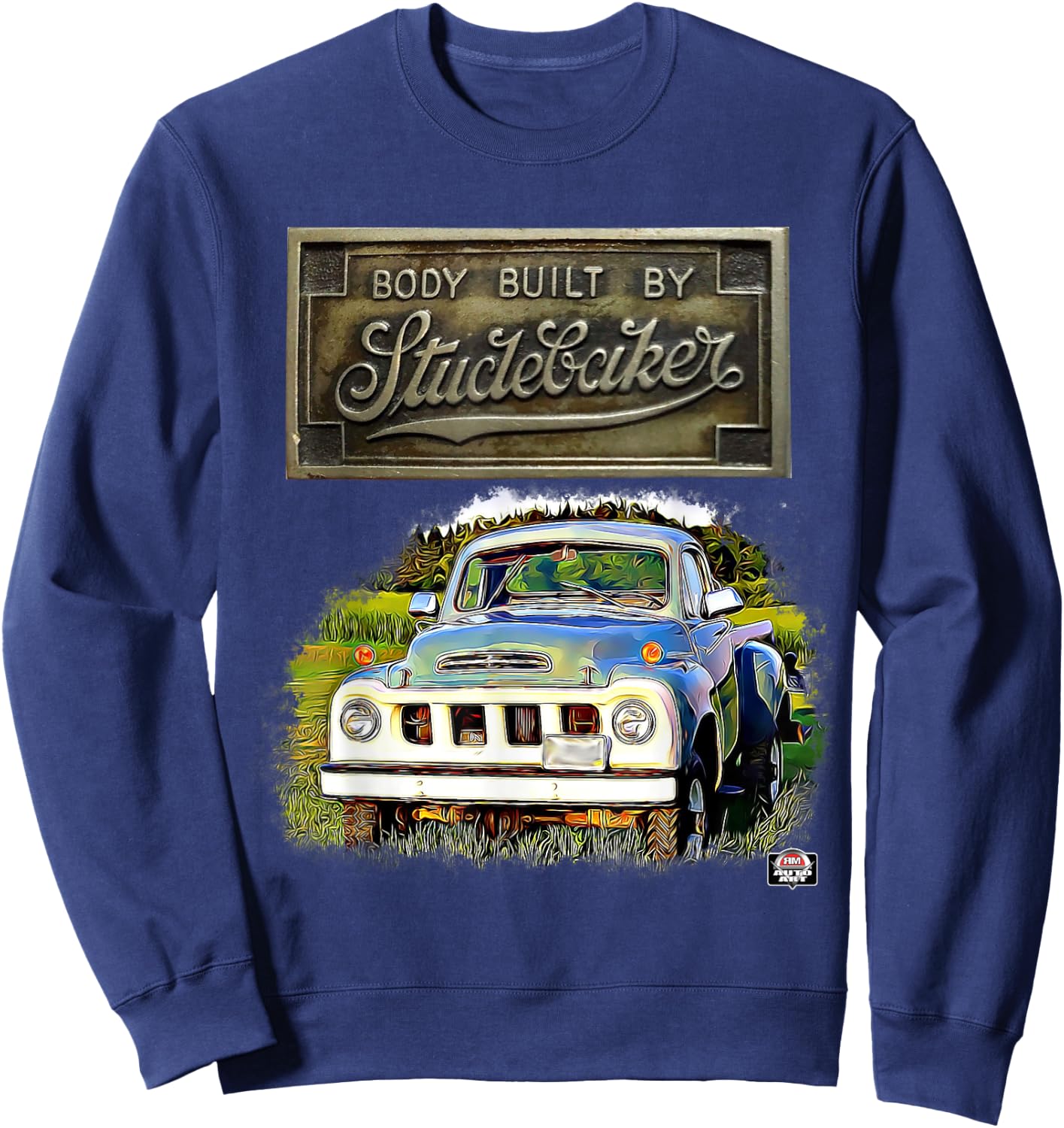 Body by Studebaker classic pickup truck Sweatshirt - Sweatshirt | Navy