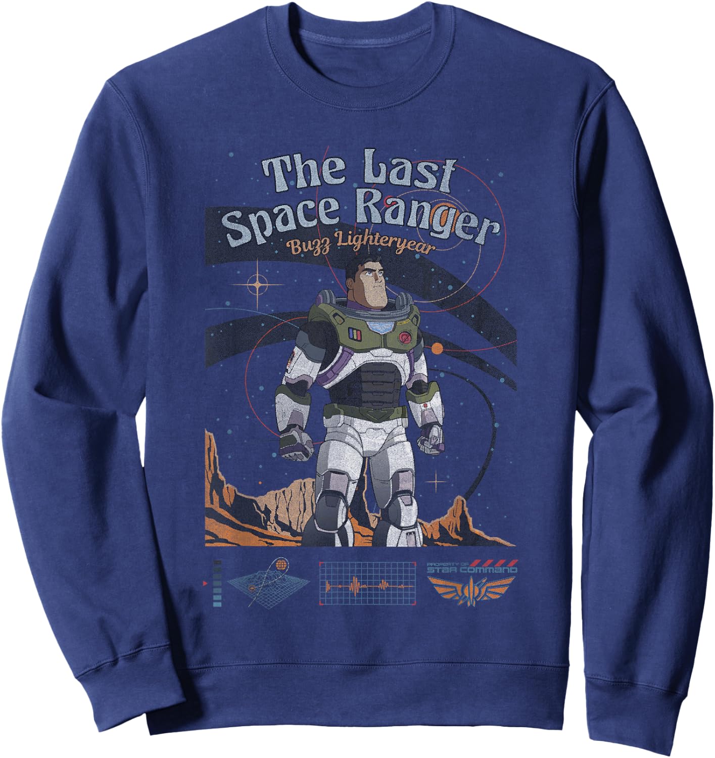 Disney Pixar Lightyear The Last Space Ranger Vintage Shot Sweatshirt - Sweatshirt | Navy