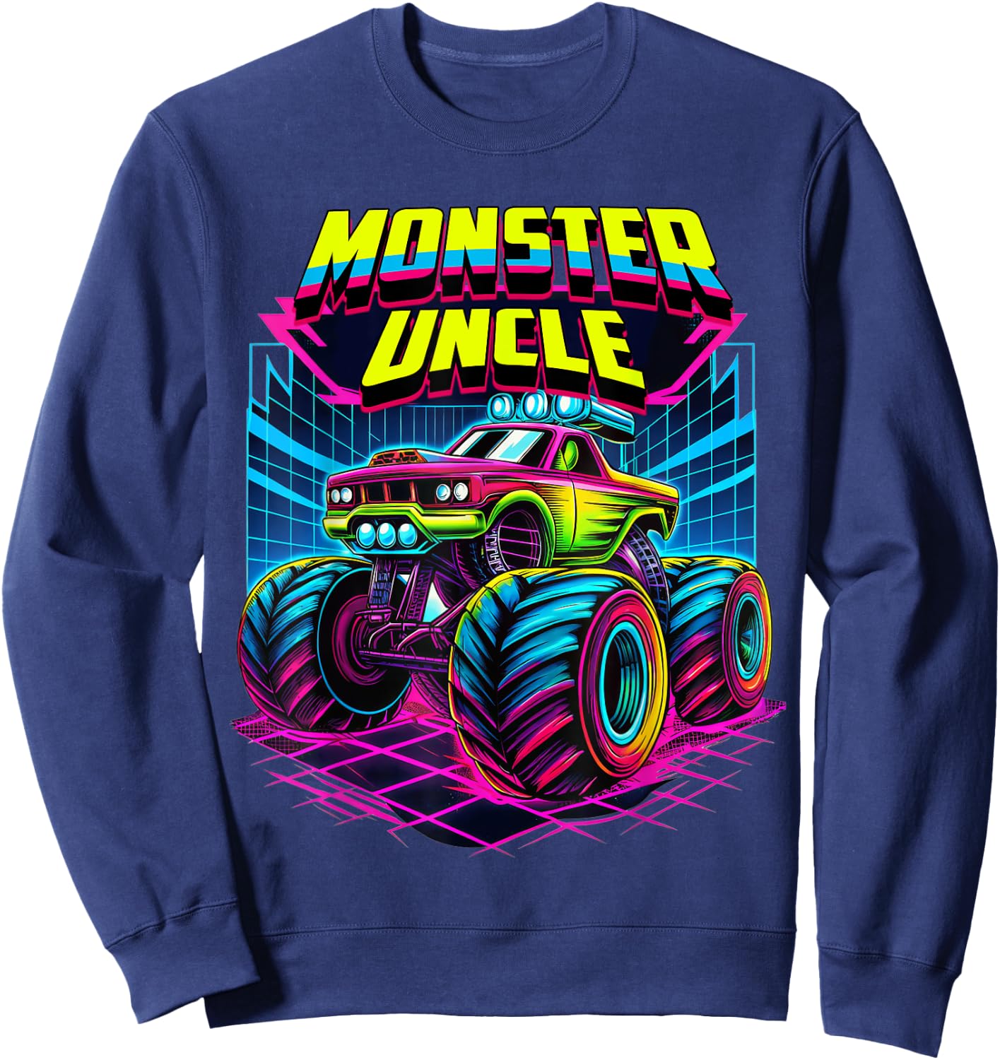 Monster Truck Uncle Monster Truck Are My Jam Truck Lovers Sweatshirt - Sweatshirt | Navy