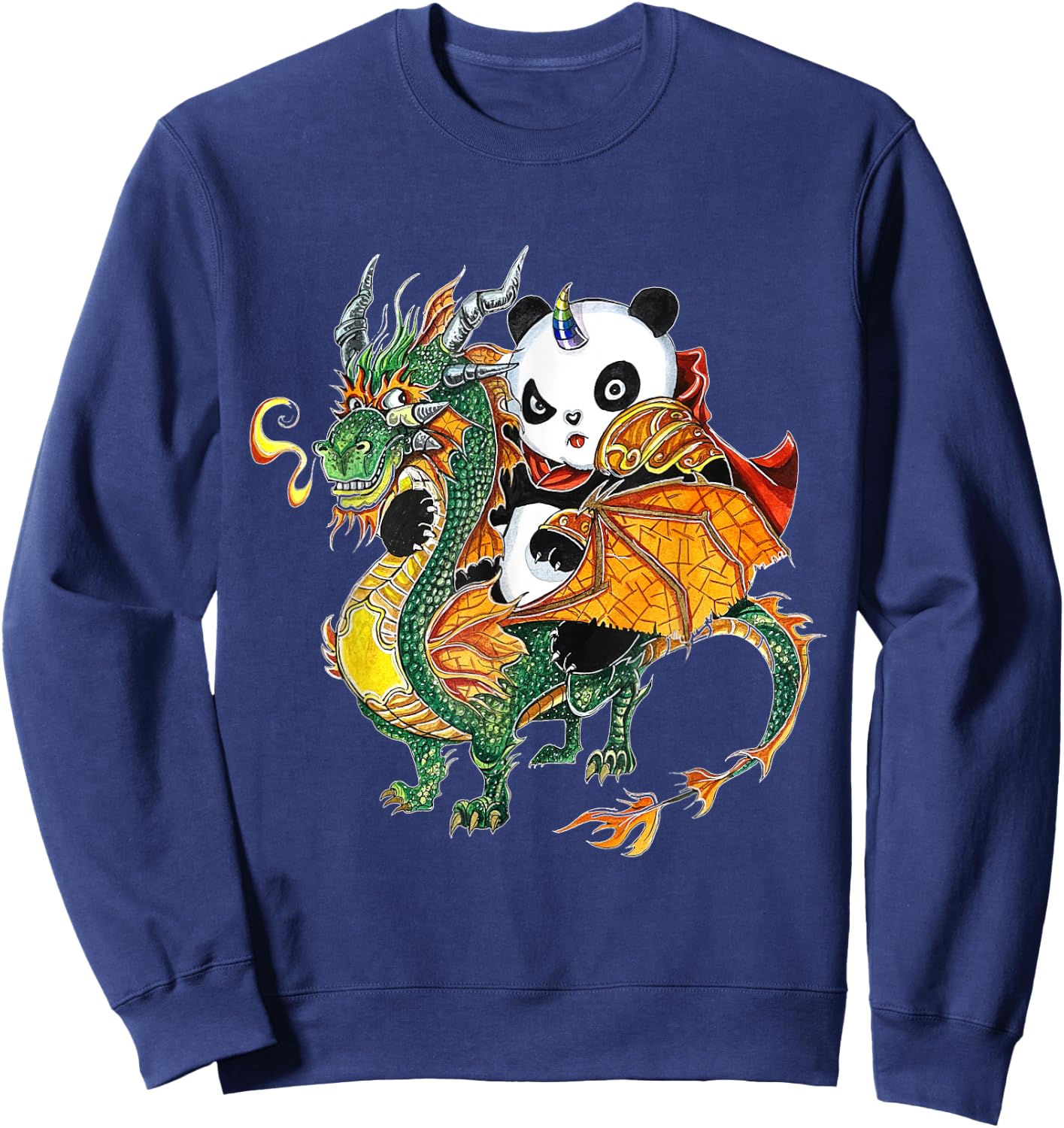Panda riding Dragon Sweatshirt - Sweatshirt | Navy
