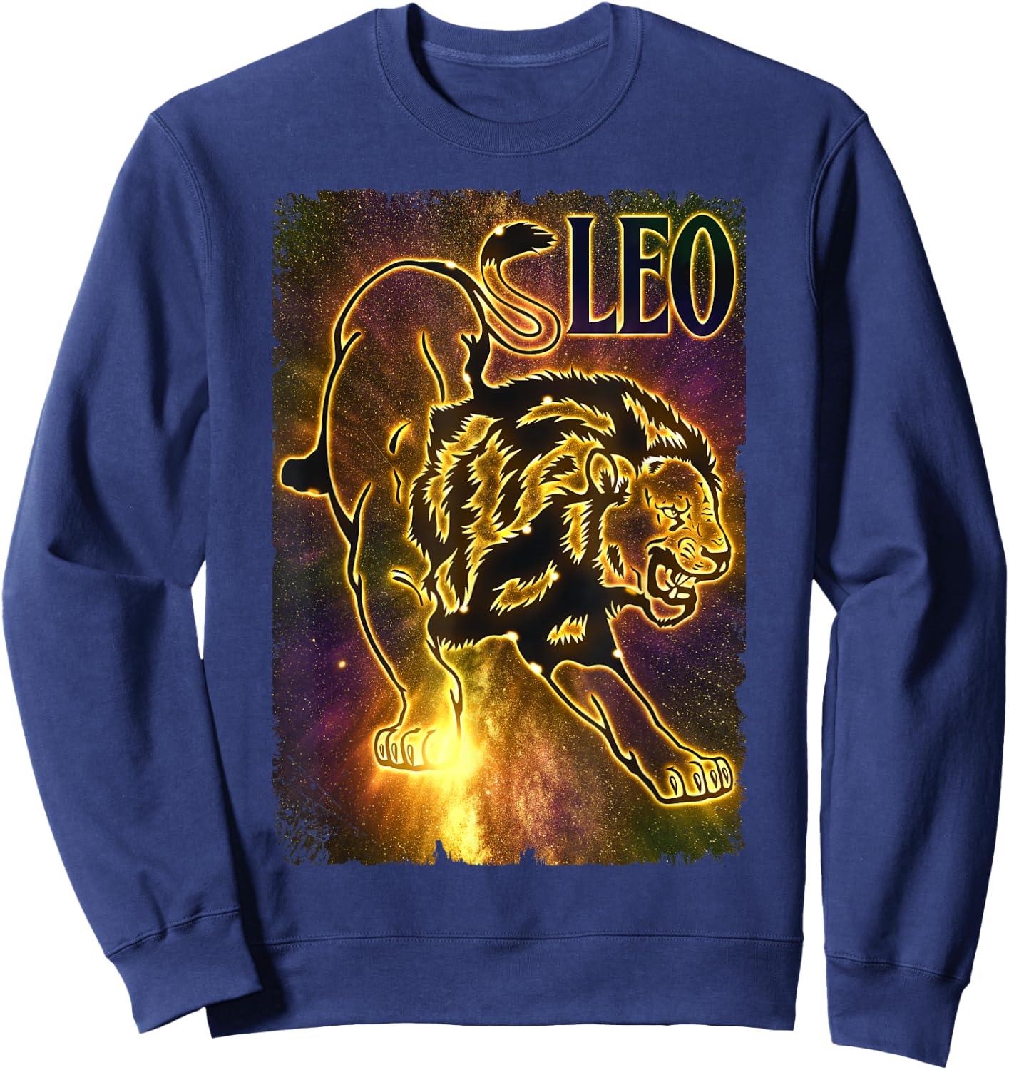 Lion Zodiac Sign Lion Birthday July August Sweatshirt - Sweatshirt | Navy
