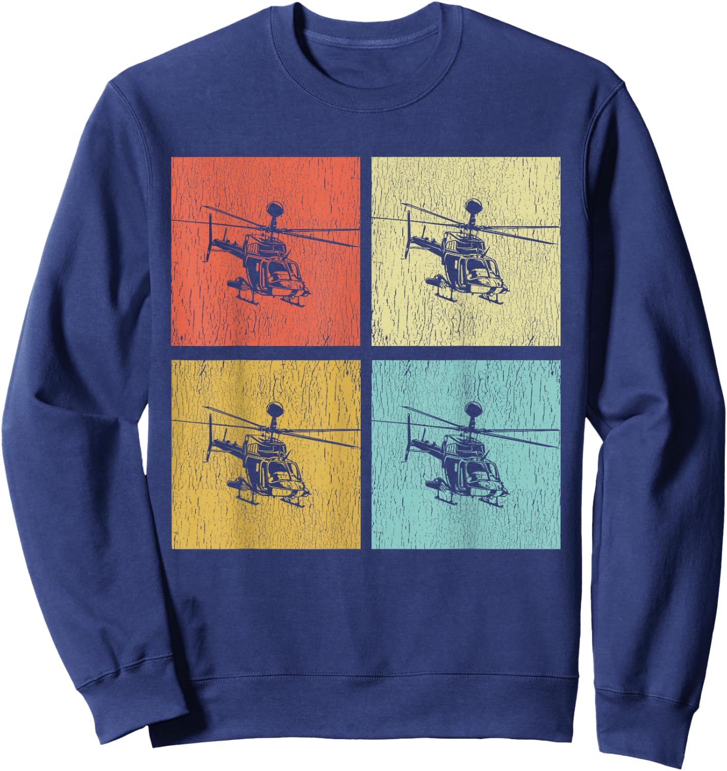OH-58D Kiowa Warrior Helicopter Pilot Veteran Sweatshirt - Sweatshirt | Navy
