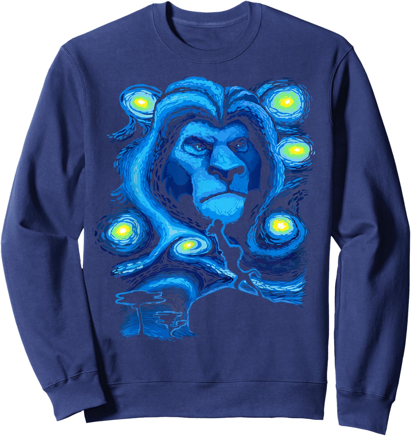 Disney The Lion King Mufasa Starry Midnight Pride Rock Sweatshirt - Sweatshirt | Navy