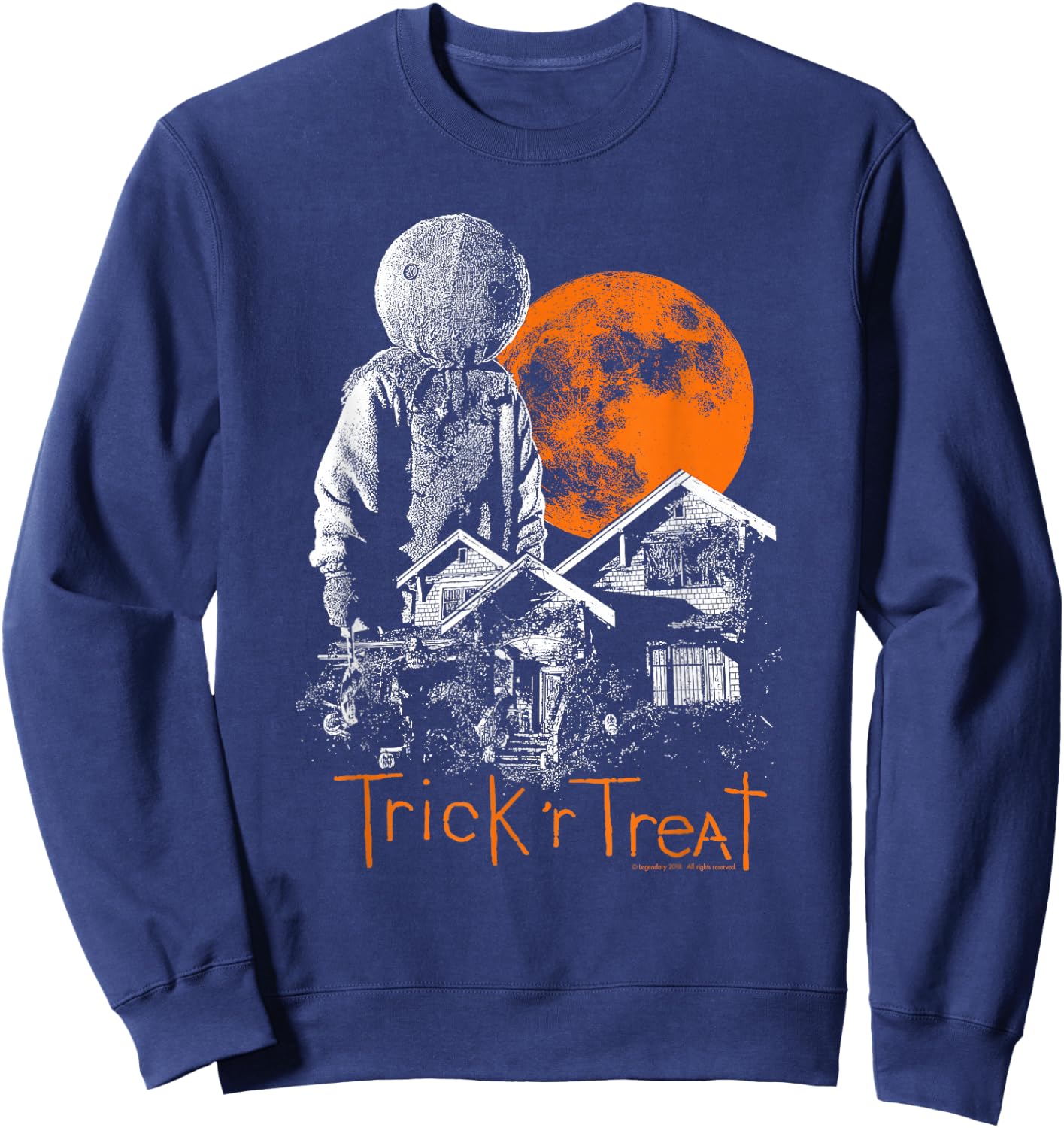Trick 'r Treat Sam House and Moon Sweatshirt - Sweatshirt | Navy