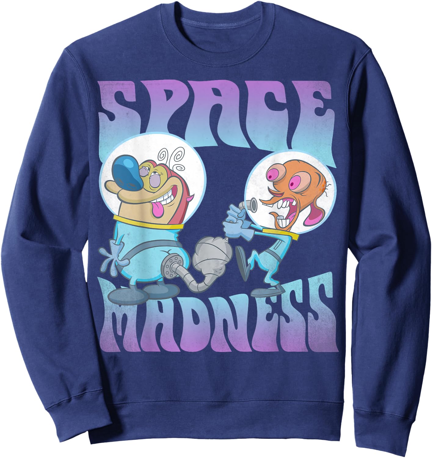 Ren and Stimpy Space Madness Astronaut Sweatshirt - Sweatshirt | Navy