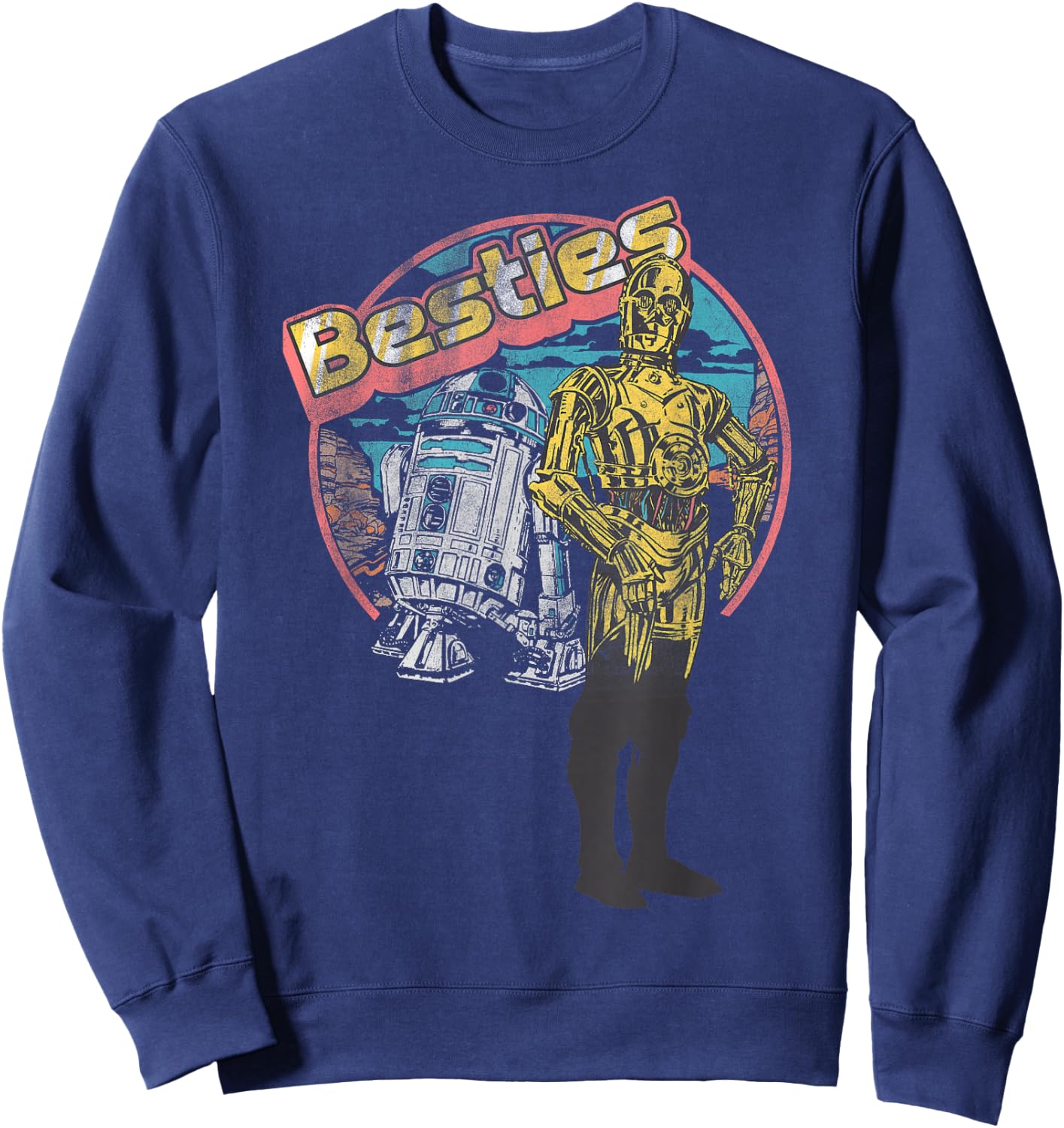 Star Wars R2-D2 C-3PO Besties Portrait Sweatshirt - Sweatshirt | Navy