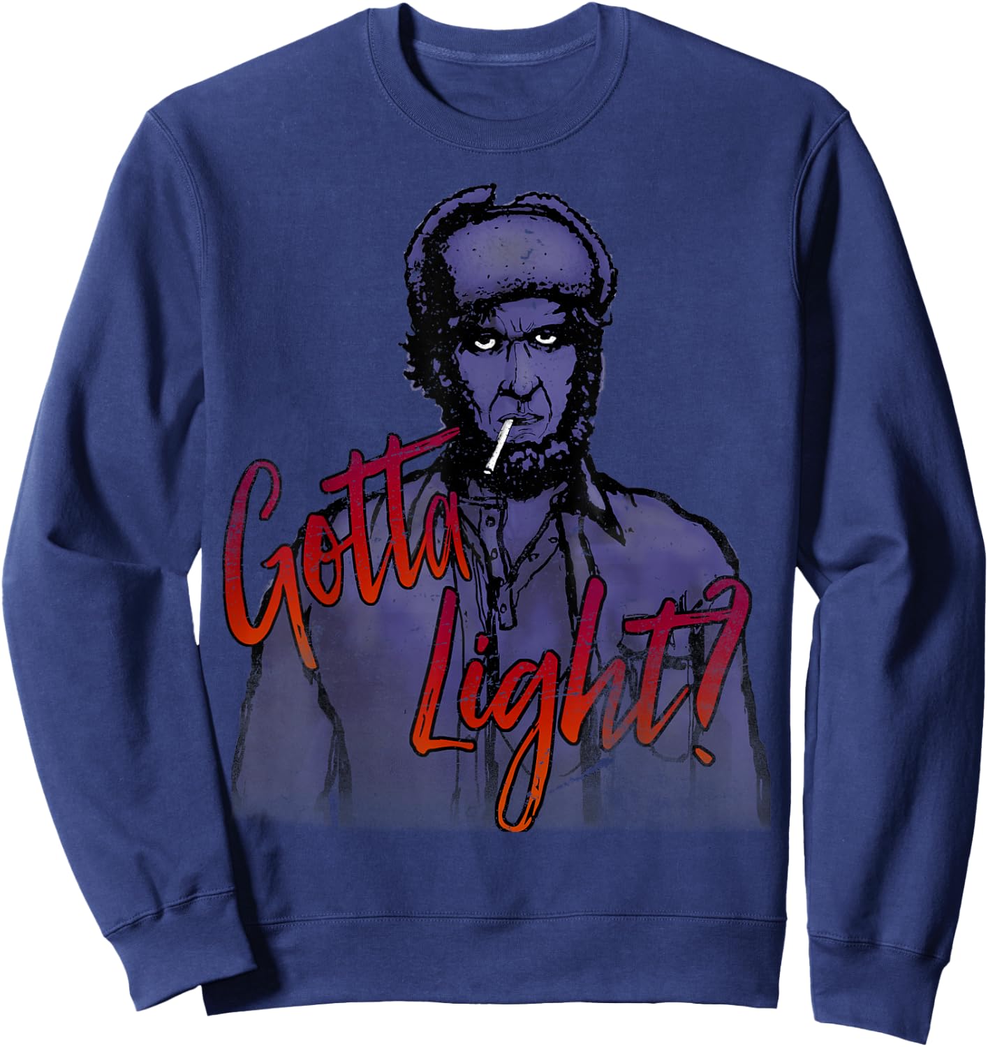 Twin Peaks Distressed Huntsman Sketch Graphic Sweatshirt - Sweatshirt | Navy