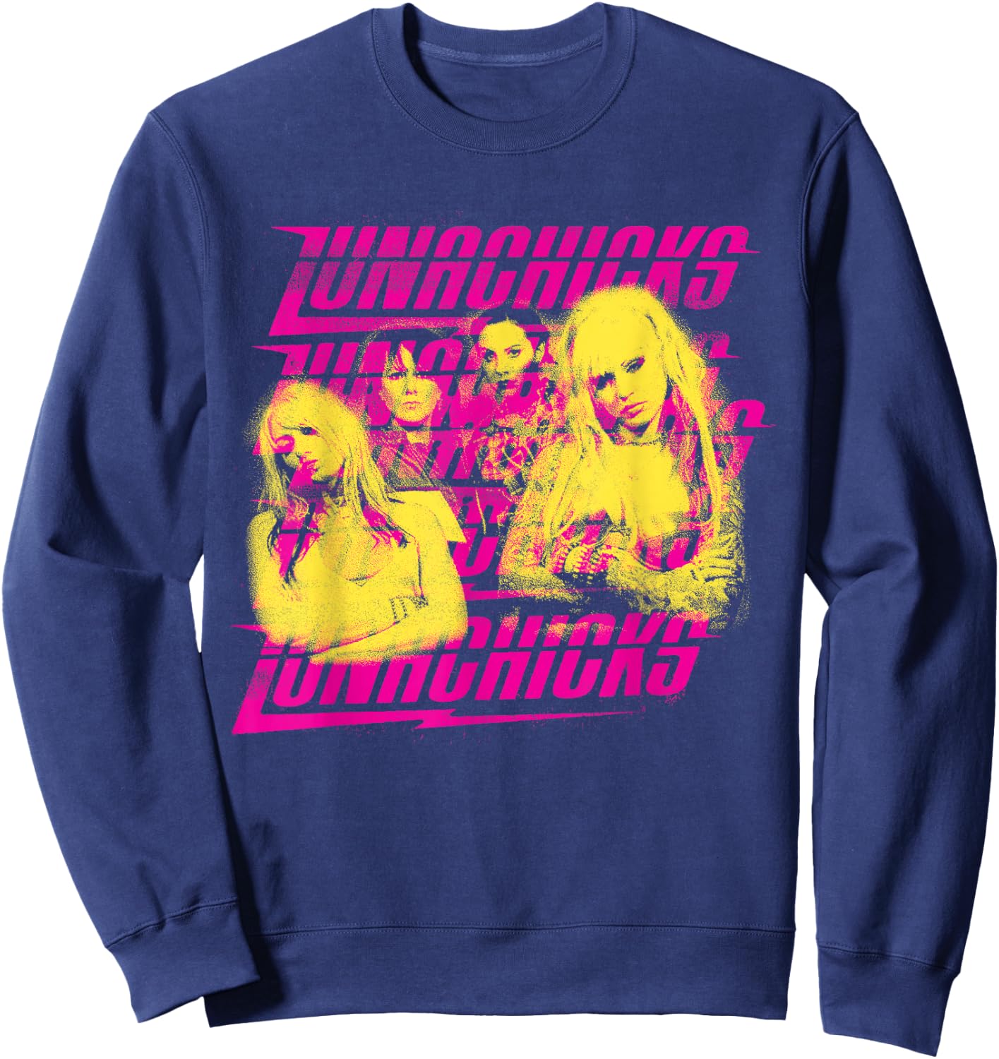 Lunachicks - Official Merchandise - Group Photo Sweatshirt - Sweatshirt | Navy