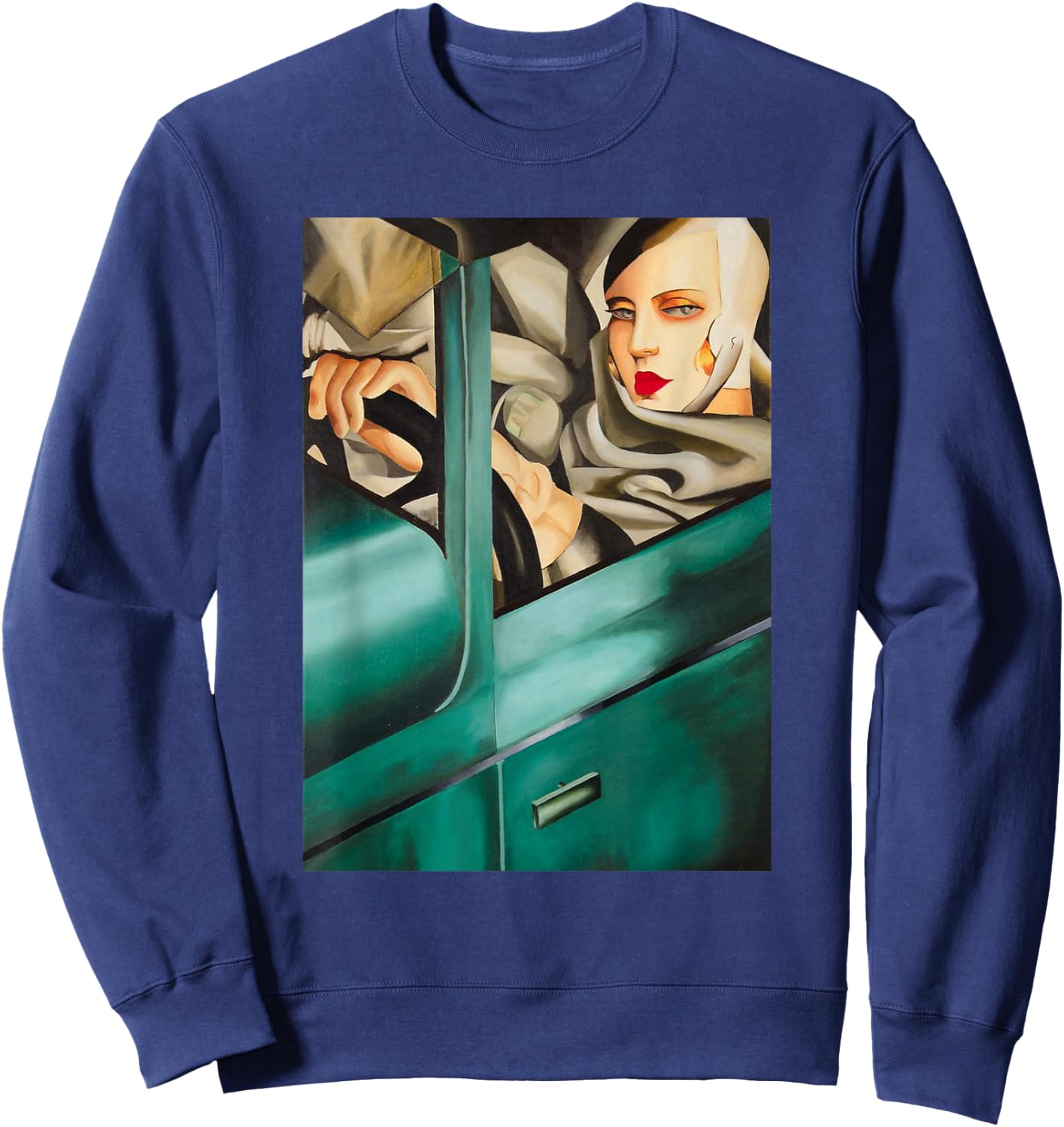Painting by Lempicka Self-Portrait Autoportrait Sweatshirt - Sweatshirt | Navy
