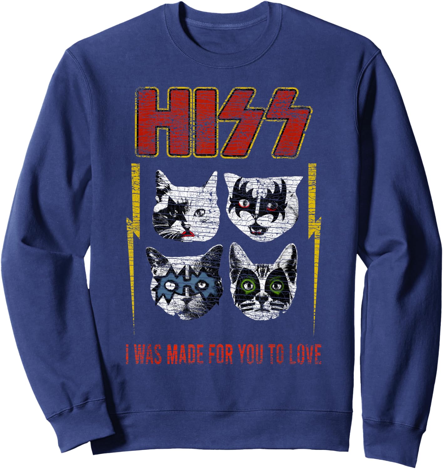 Hiss Rock Cats Rock Sweatshirt - Sweatshirt | Navy