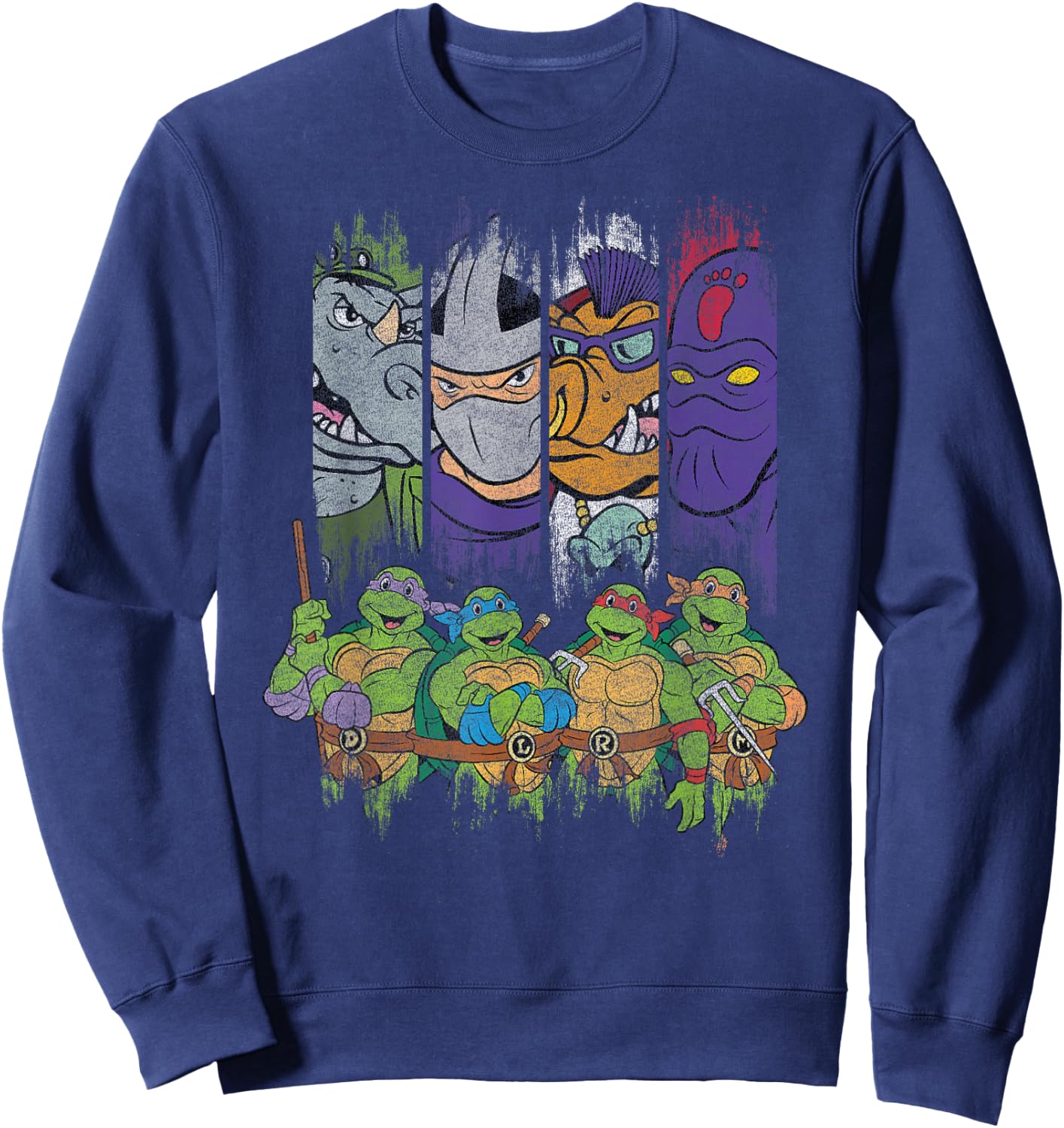 TMNT Characters With Villains Sweatshirt - Sweatshirt | Navy