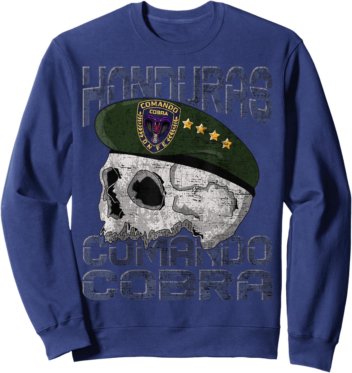 Honduran Special Force Police COBRA Honduras SWAT Army Sweatshirt - Sweatshirt | Navy