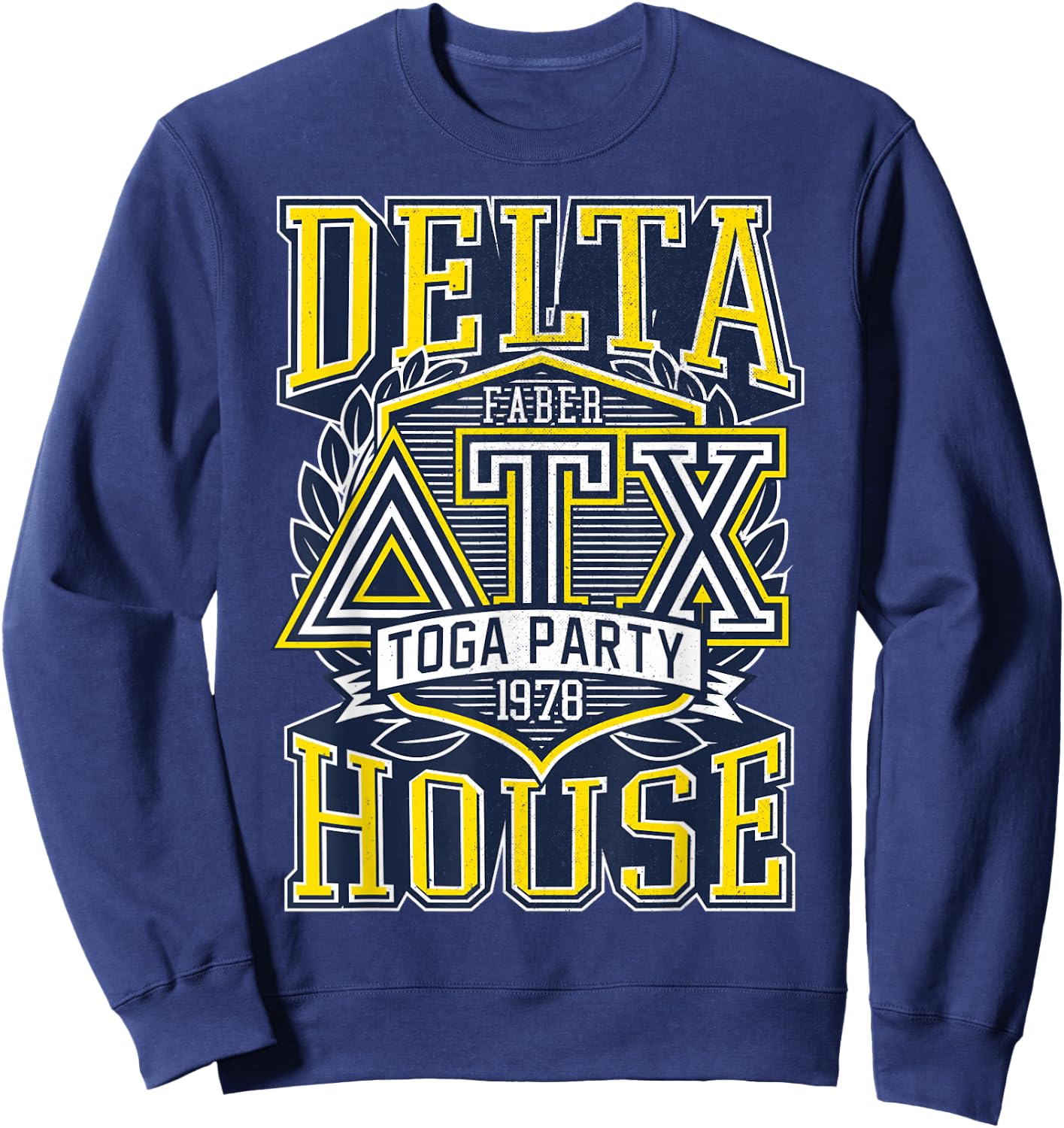 Animal House Delta House Fraternity Logo Graphic Sweatshirt - Sweatshirt | Navy