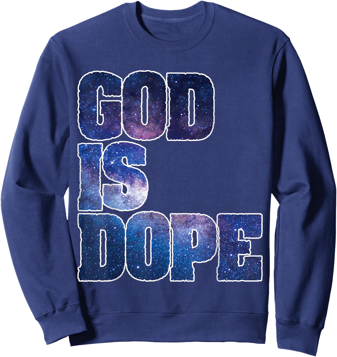 Spiritual Galaxy Themed Religious Christian Believer Sweatshirt - Sweatshirt | Navy