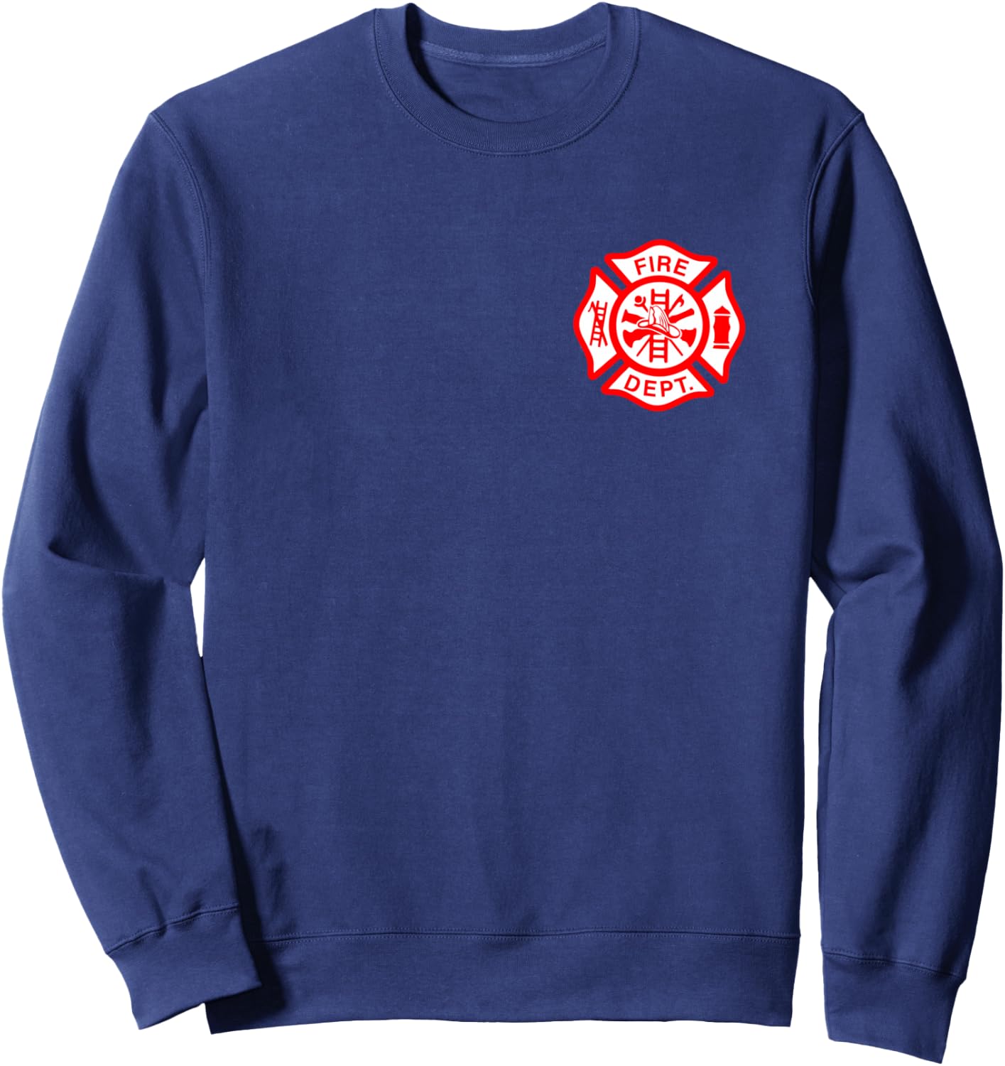 Fire Department Logo Uniform Fireman Symbol Firefighter Gear Sweatshirt - Sweatshirt | Navy