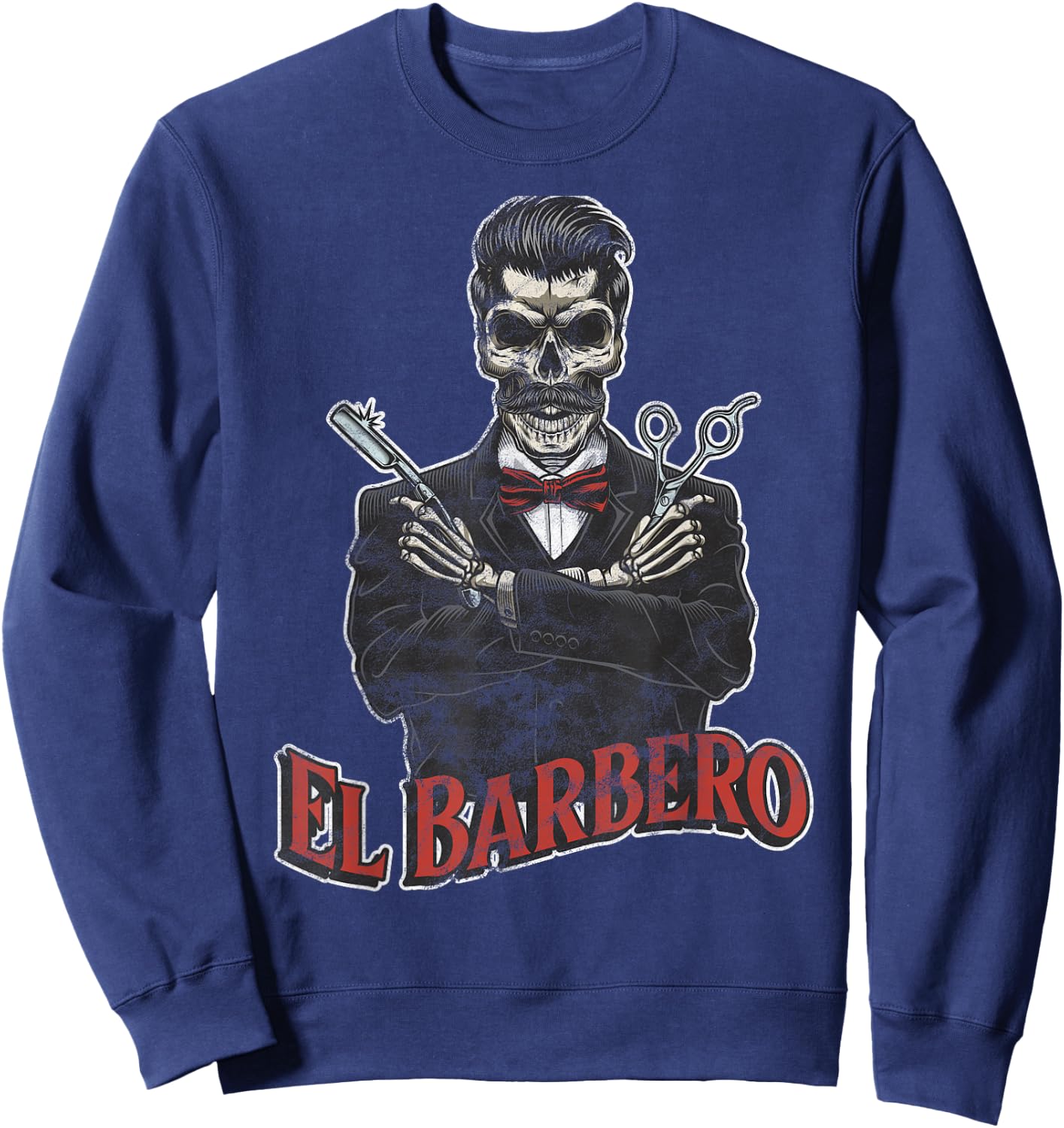 El Barbero Mexican Barber hairstylist barber shop giff Sweatshirt - Sweatshirt | Navy