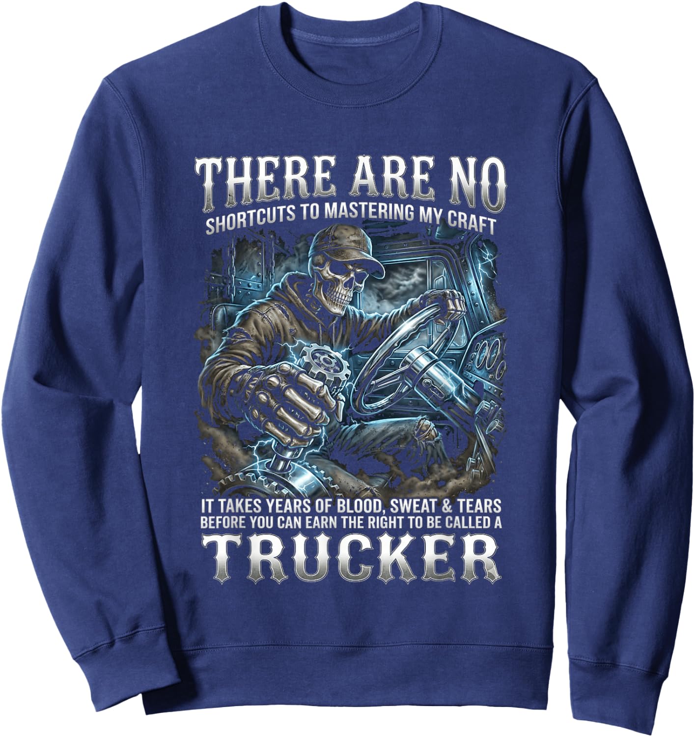 Semi Driver Diesel Gear Shift Sweatshirt - Sweatshirt | Navy