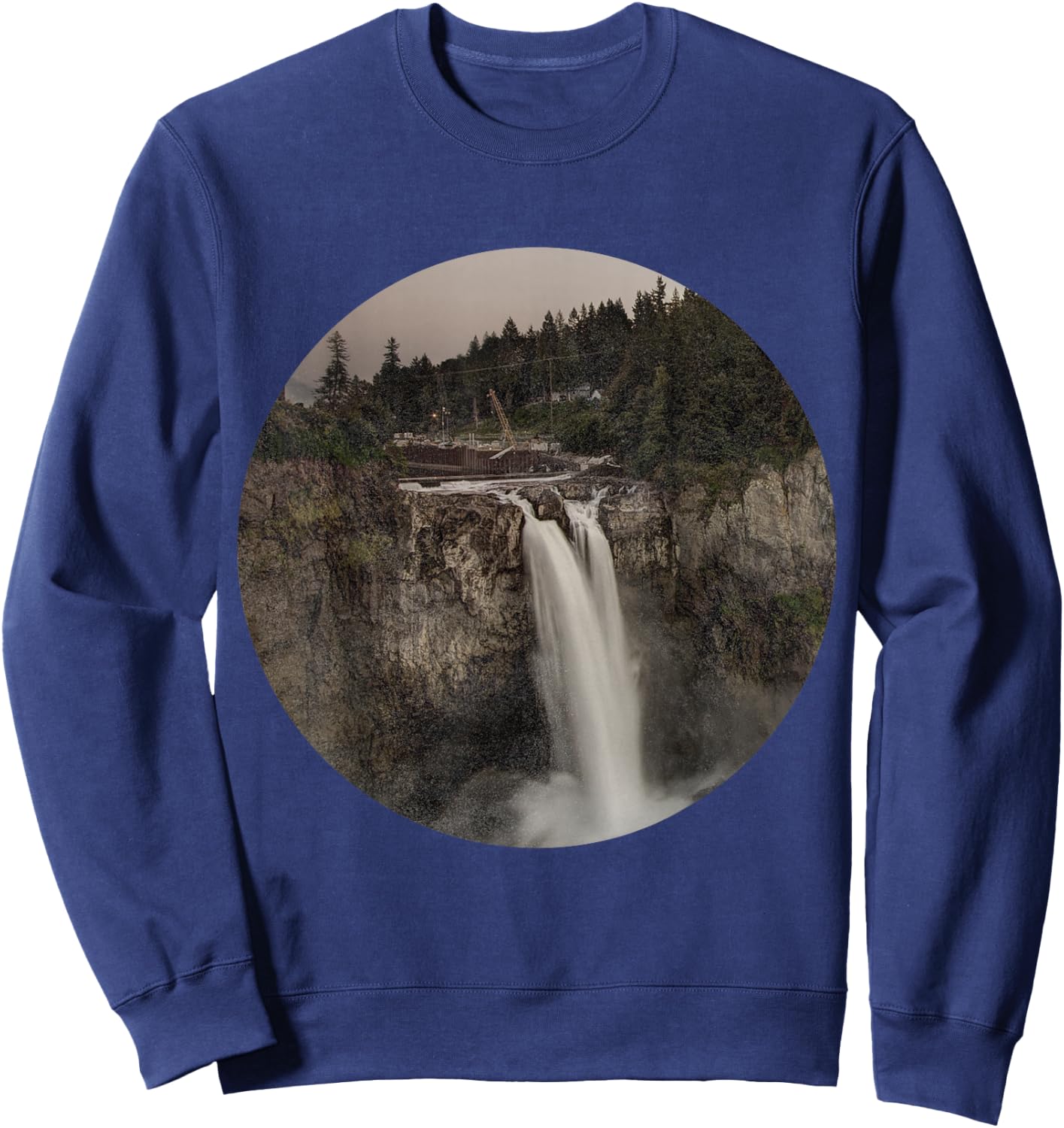 Snoqualmie Falls, Washington State Sweatshirt - Sweatshirt | Navy